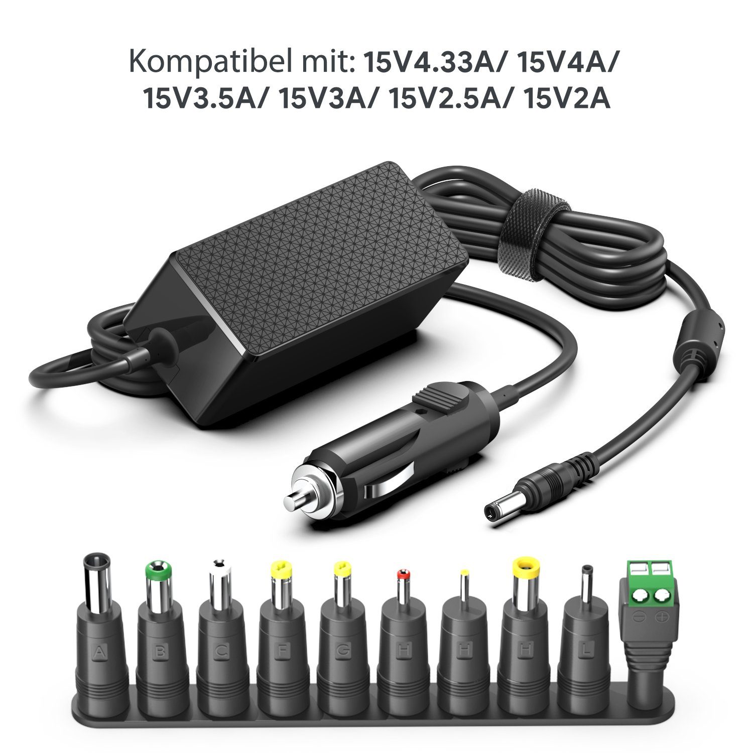 HKY 15V KFZ Netzteil Ladegerät für GVM LED Licht Panel und Lautsprecher KFZ-Netzteil (Kompatibel mit 520S 560AS 800D 800D-RGB, Marshall, Echo, Yamaha, TV) – Bild 4 von 5