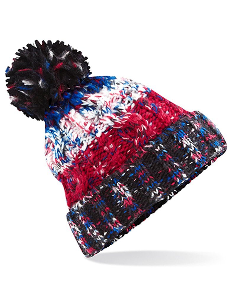 Goodman Design Strickmütze Bommelmütze Winter Beanie Pudelmütze Hochwertiges Thermalband aus Shearling für zusätzliche Wärme