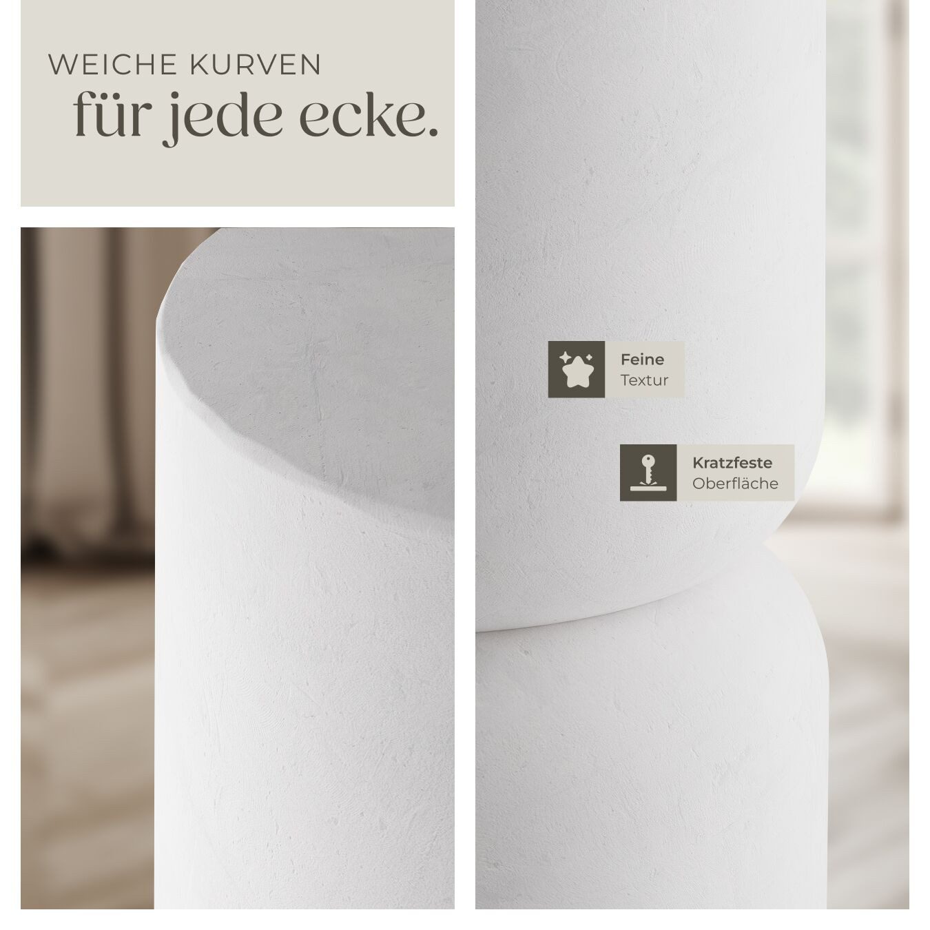 tectake Beistelltisch 2er Set Beistelltisch (1-St., 2 tlg), 2er Set moderne Beistelltische