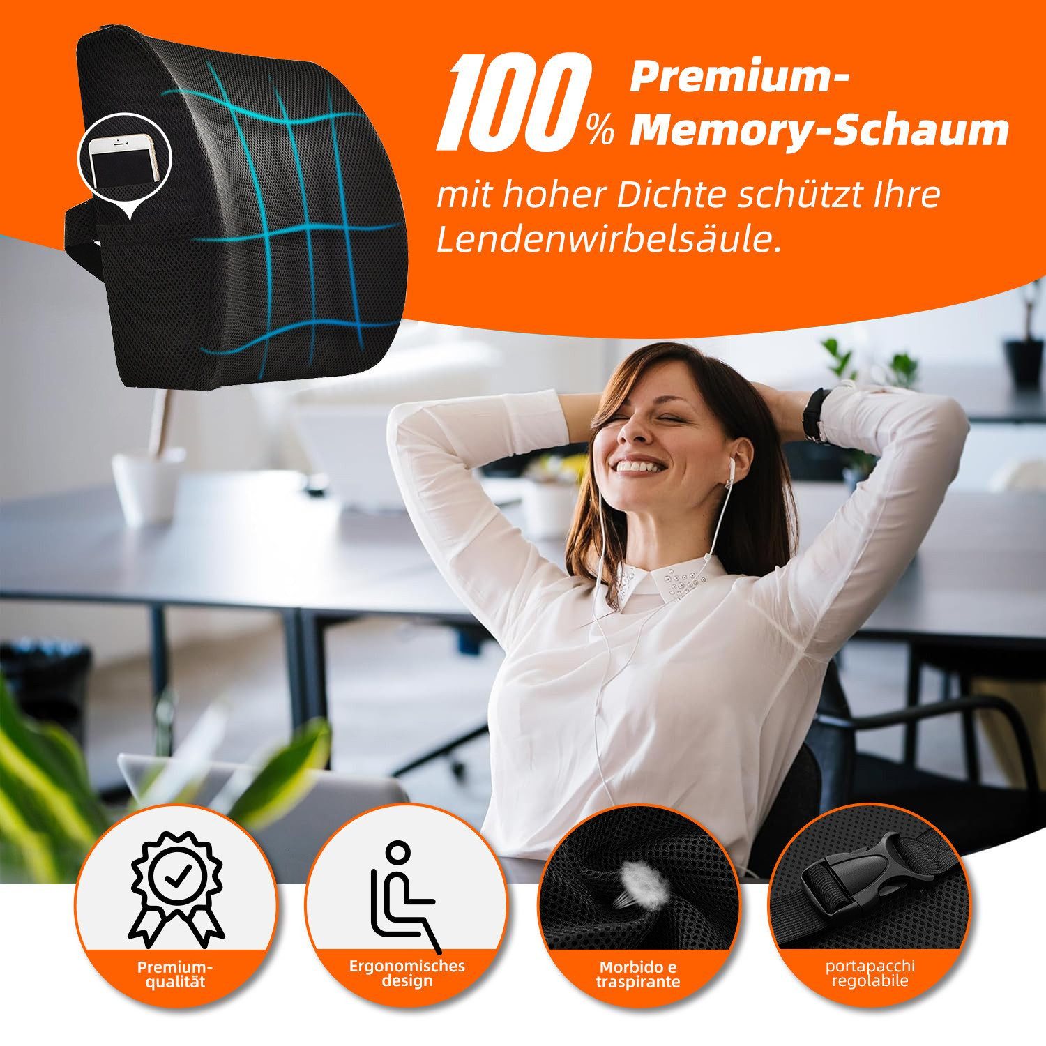 Hiazurm Bürostuhl Bürostuhl, Ergonomischer Schreibtischstuhl, Drehstuhl, günstig online kaufen