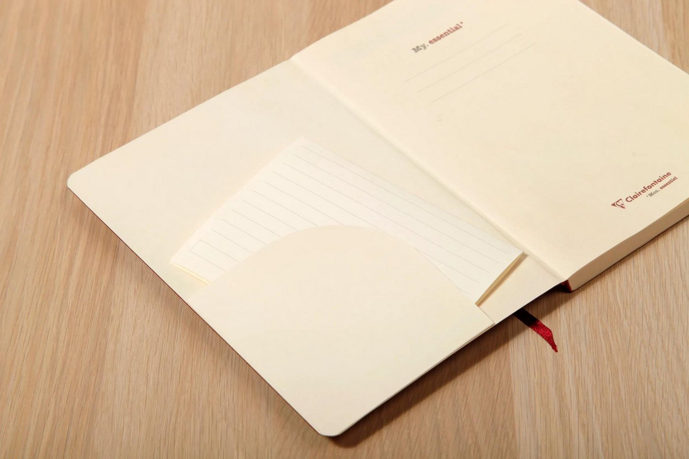Thumbnail - CLAIREFONTAINE Notizbuch 5x Notizbuch 96 Blatt liniert Papier elfenbein 90g Tabak 79446C, Linicolor, Age Bag und Europa