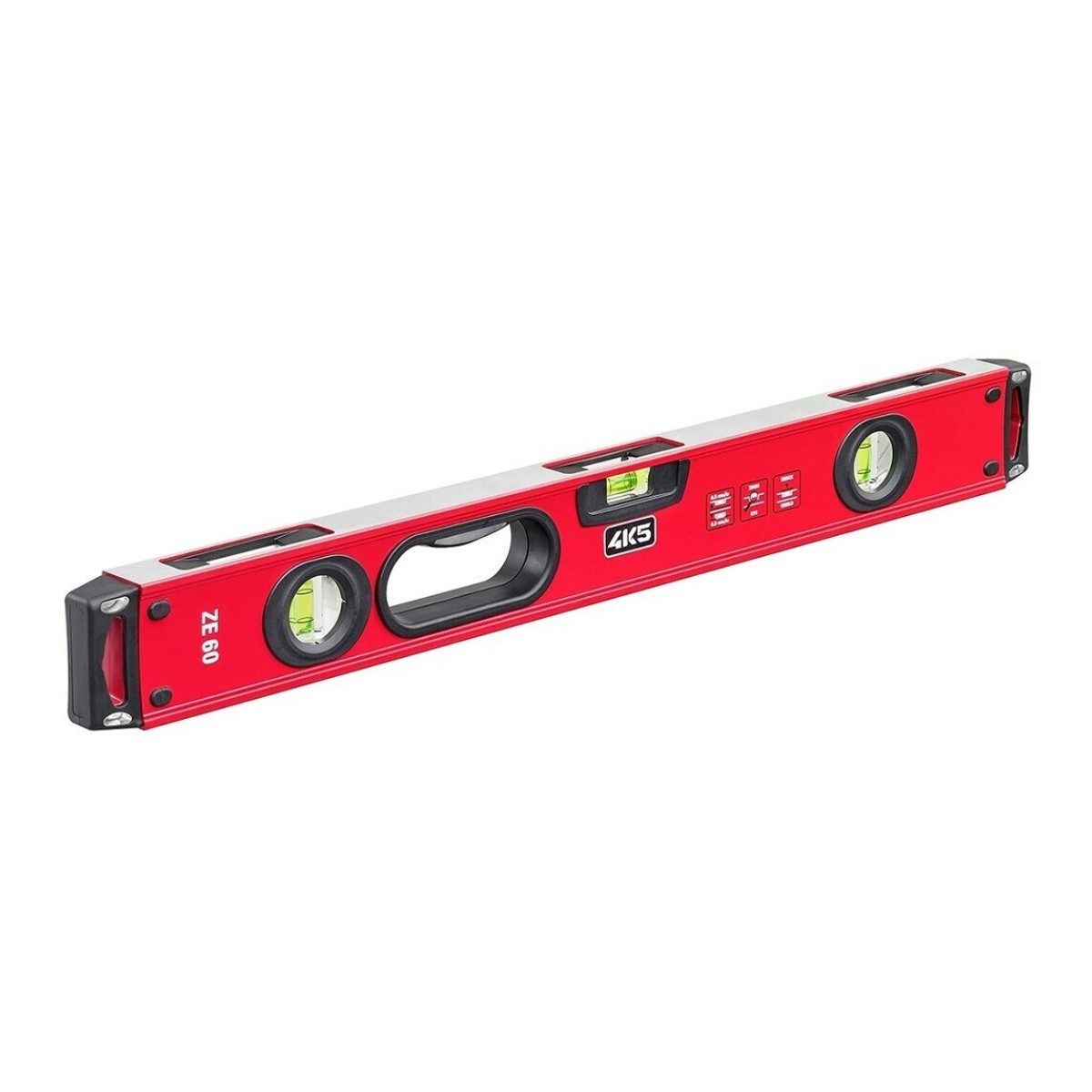LASERLINER Wasserwaage Laserliner 4K5 ZE Wasserwaage 60 cm Aluminium Präzisionswasserwaage, Alu Richtwaage