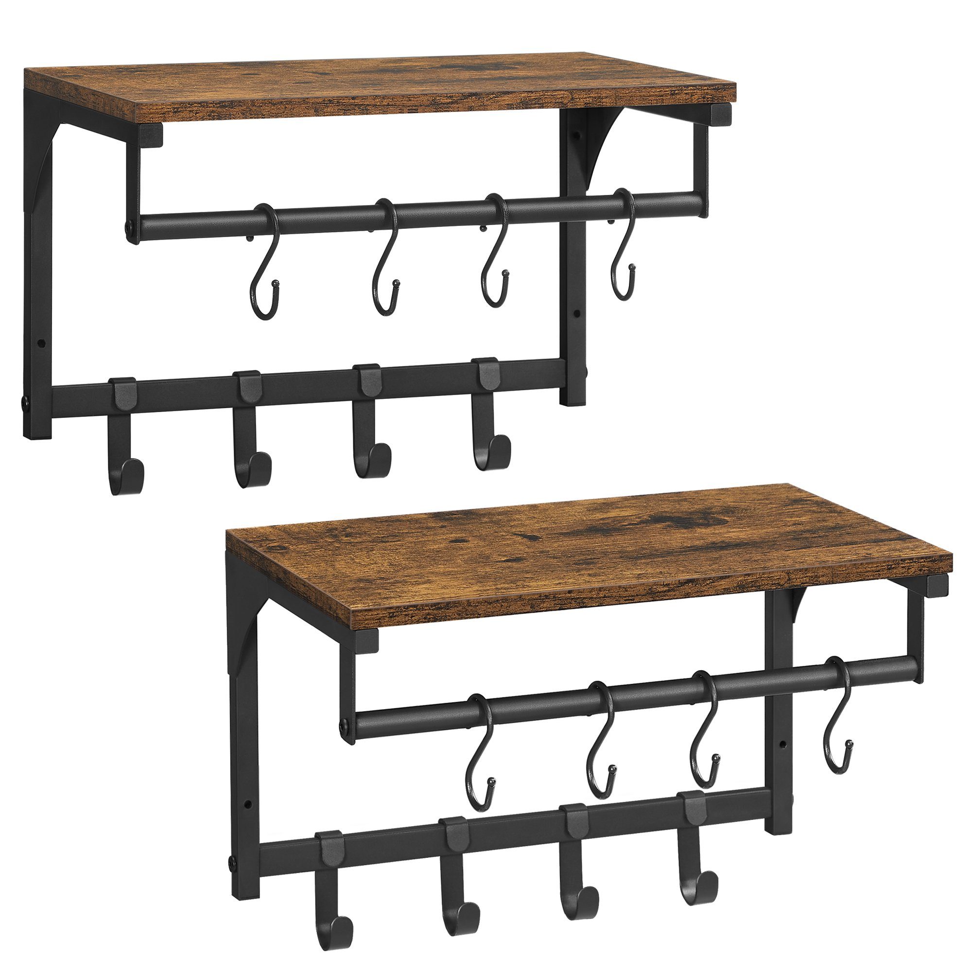 VASAGLE Wandgarderobe (2 St), Wandregale mit günstig online kaufen