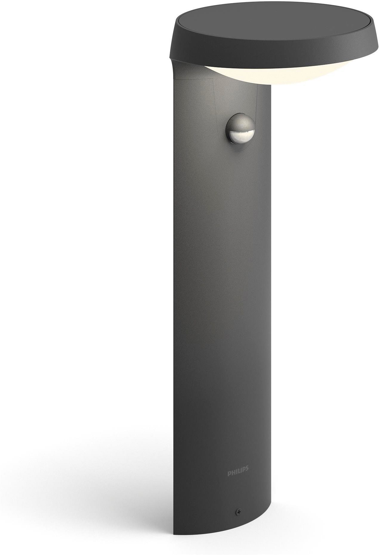 Philips LED Solarleuchte Outdoor Ultra Efficient Tyla, 1.2W, 3000 Kelvin, anthrazit, Abschaltautomatik, Bewegungsmelder, Dimmfunktion, Leuchtdauer einstellbar, Memoryfunktion, Nachtlichtfunktion, Tageslichtsensor, Timerfunktion, mehrere Helligkeitsstufen, LED fest integriert, Warmweiß