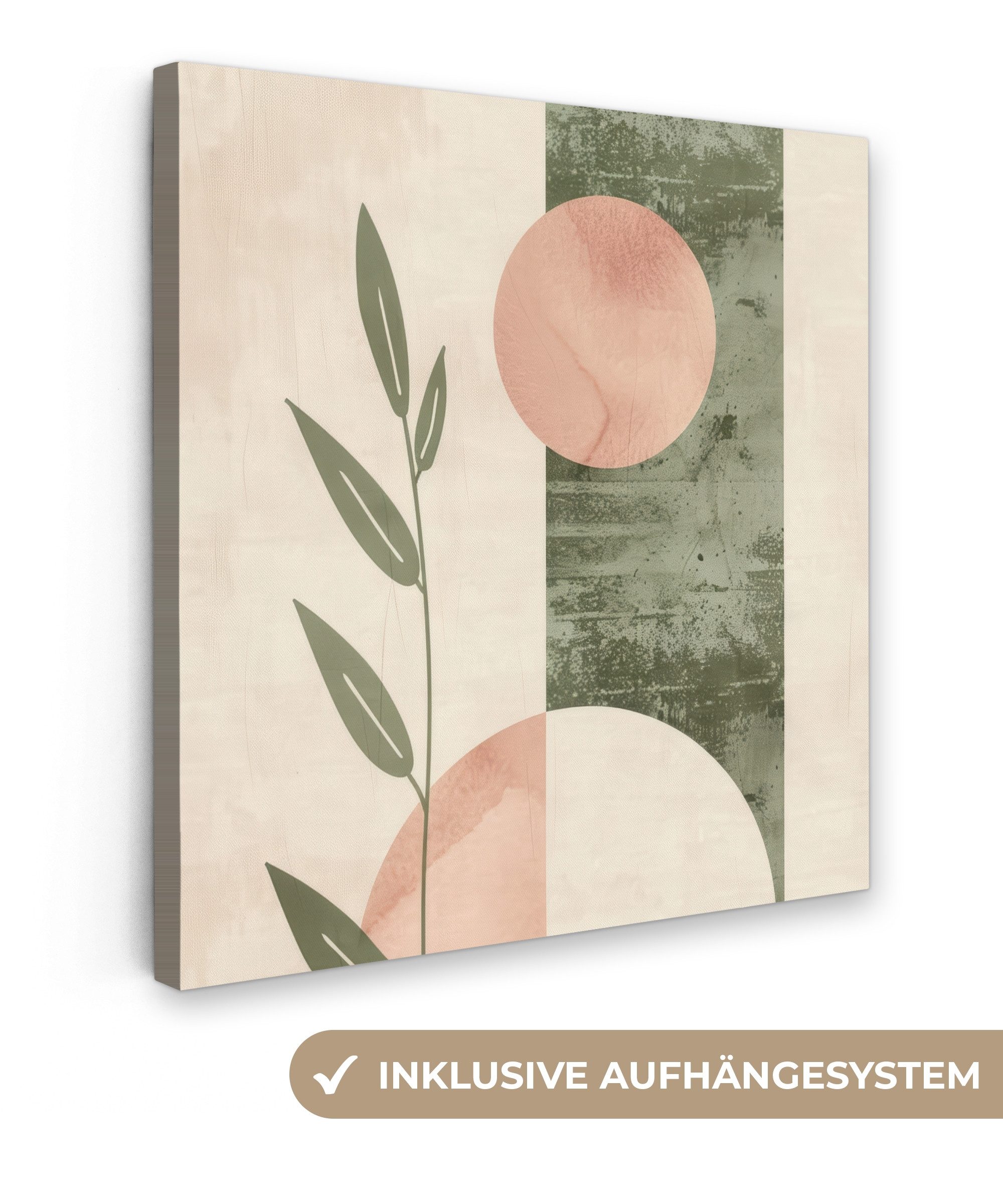 OneMillionCanvasses® Leinwandbild Geometrisch - Rosa - günstig online kaufen