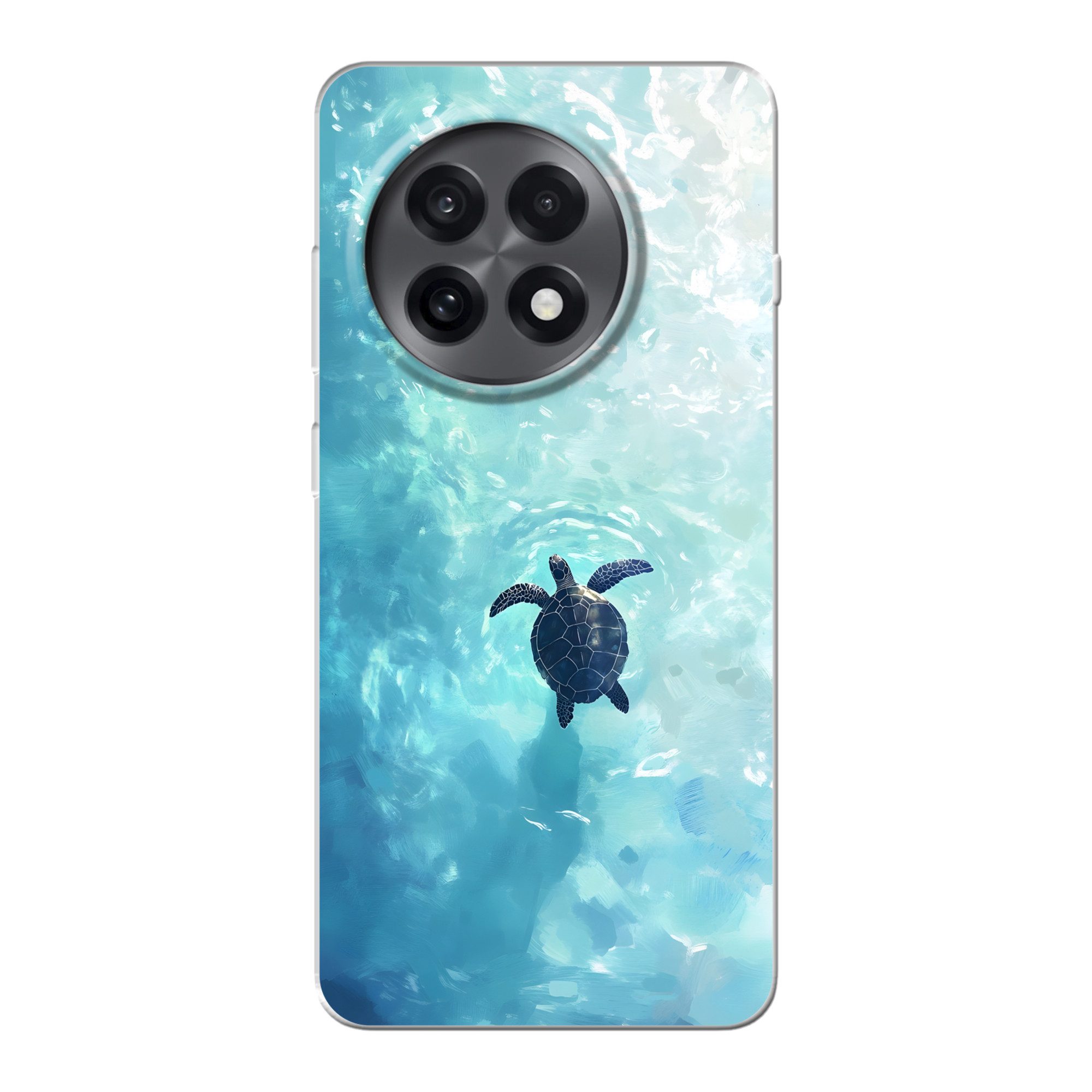 MuchoWow Handyhülle für OnePlus 13R Schildkröte - Meer - Blau - Glitzern, Handy Case, Silikon, Bumper Case Dünn