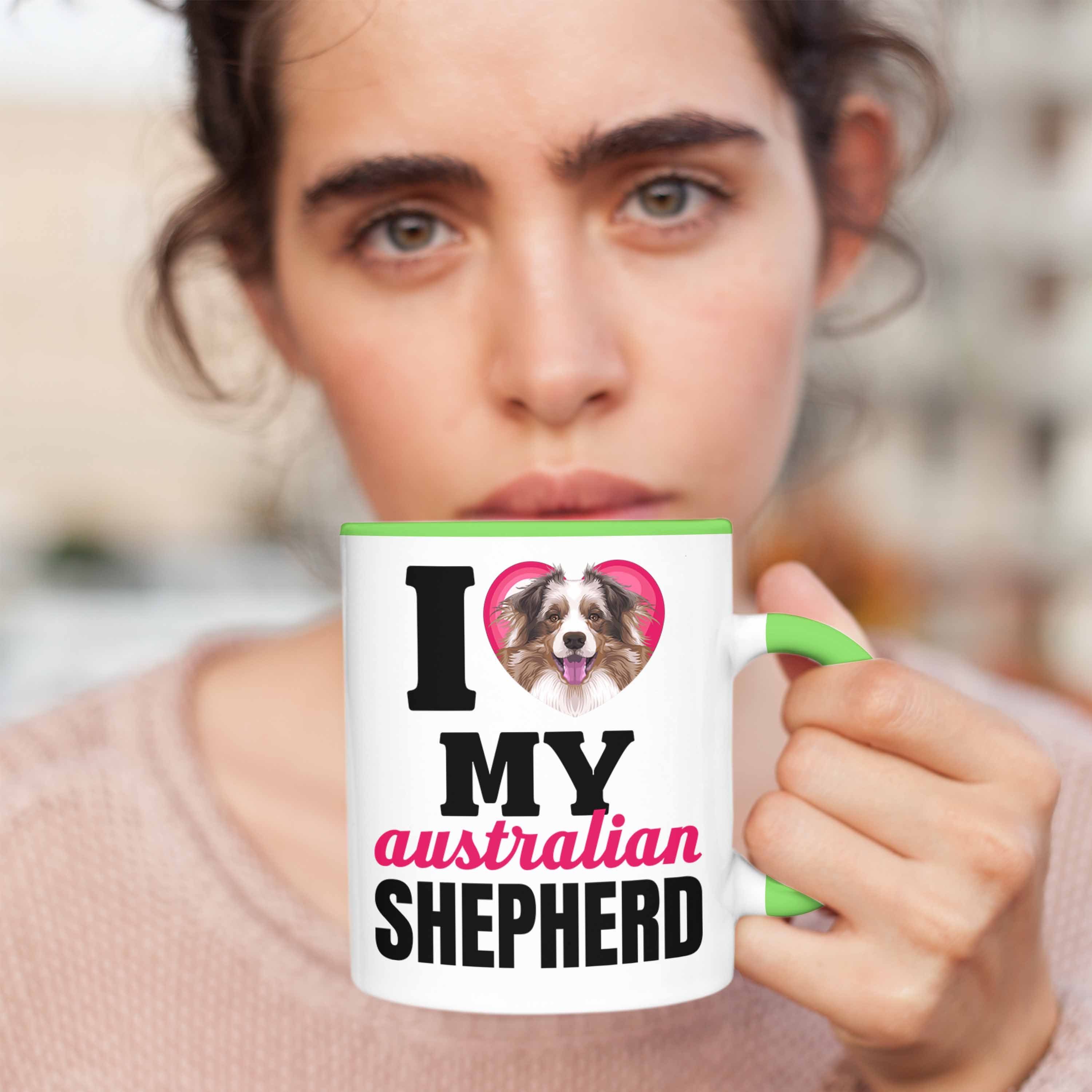 Spruch Australian Lustiger Geschenk Tasse Grün Besitzerin Shepherd Trendation Geschenk Tasse