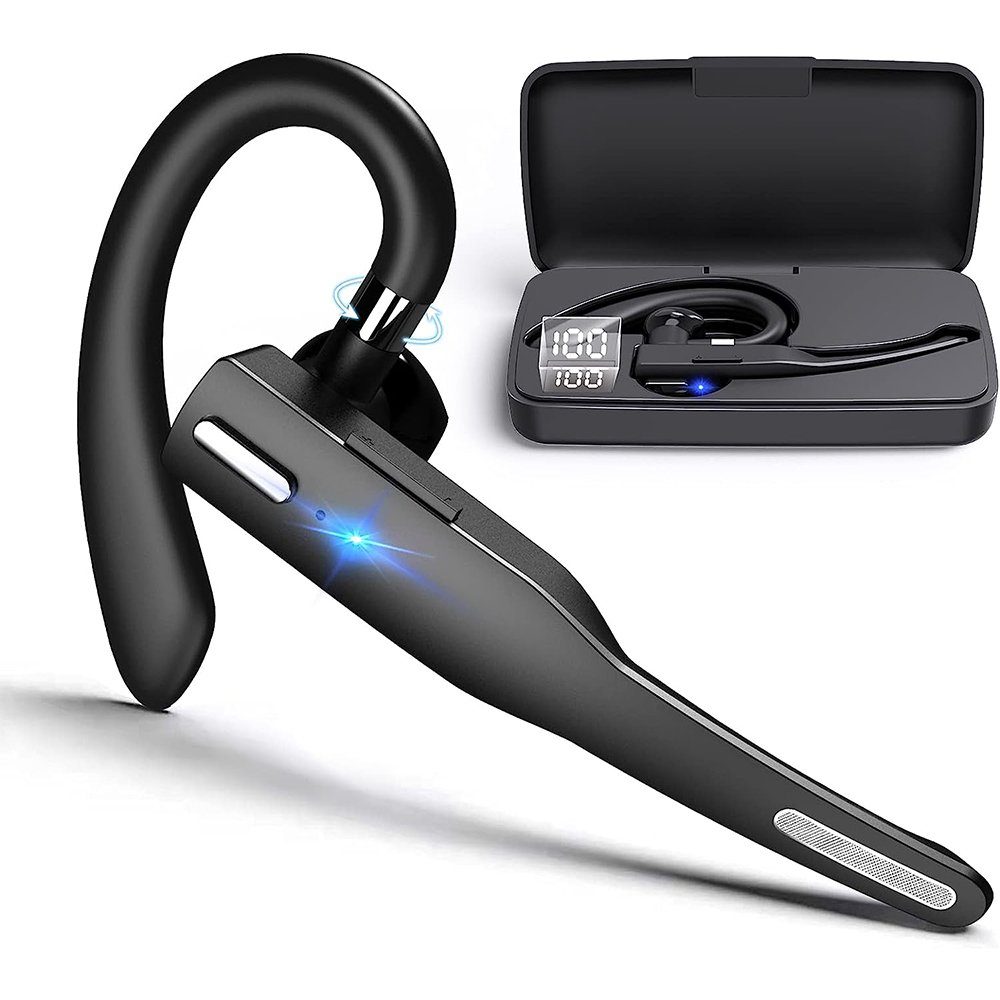 GelldG Bluetooth-Ohrhörer für Mobiltelefone, Bluetooth-Headset mit Mikrofon Kopfhörer