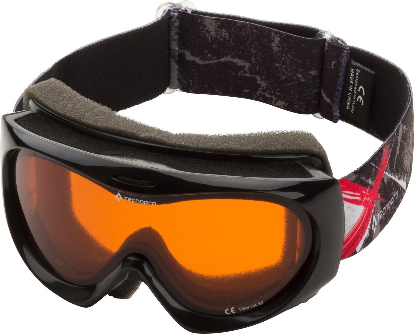 TECNOPRO Skibrille Skibrille Splash Concept SCHWARZ/ROT
