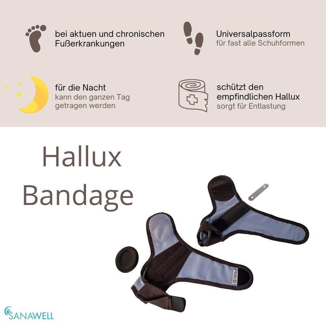 Medosan Hallux-Bandage Hallux Bandage, Ballenschutz für die Nacht, verstellbar