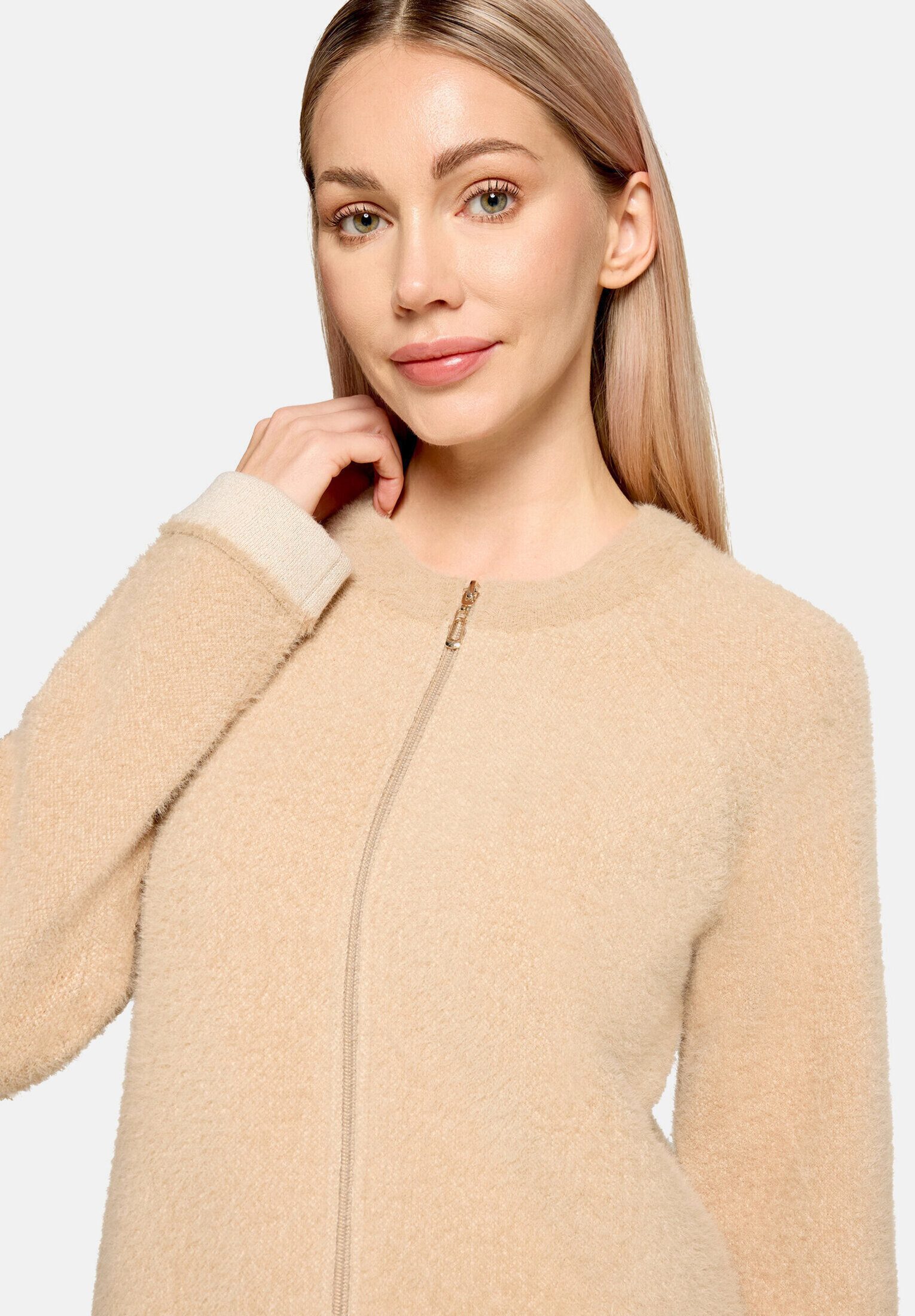 Betty Barclay Strickjacke Damen mit Reißverschluss (1-tlg)