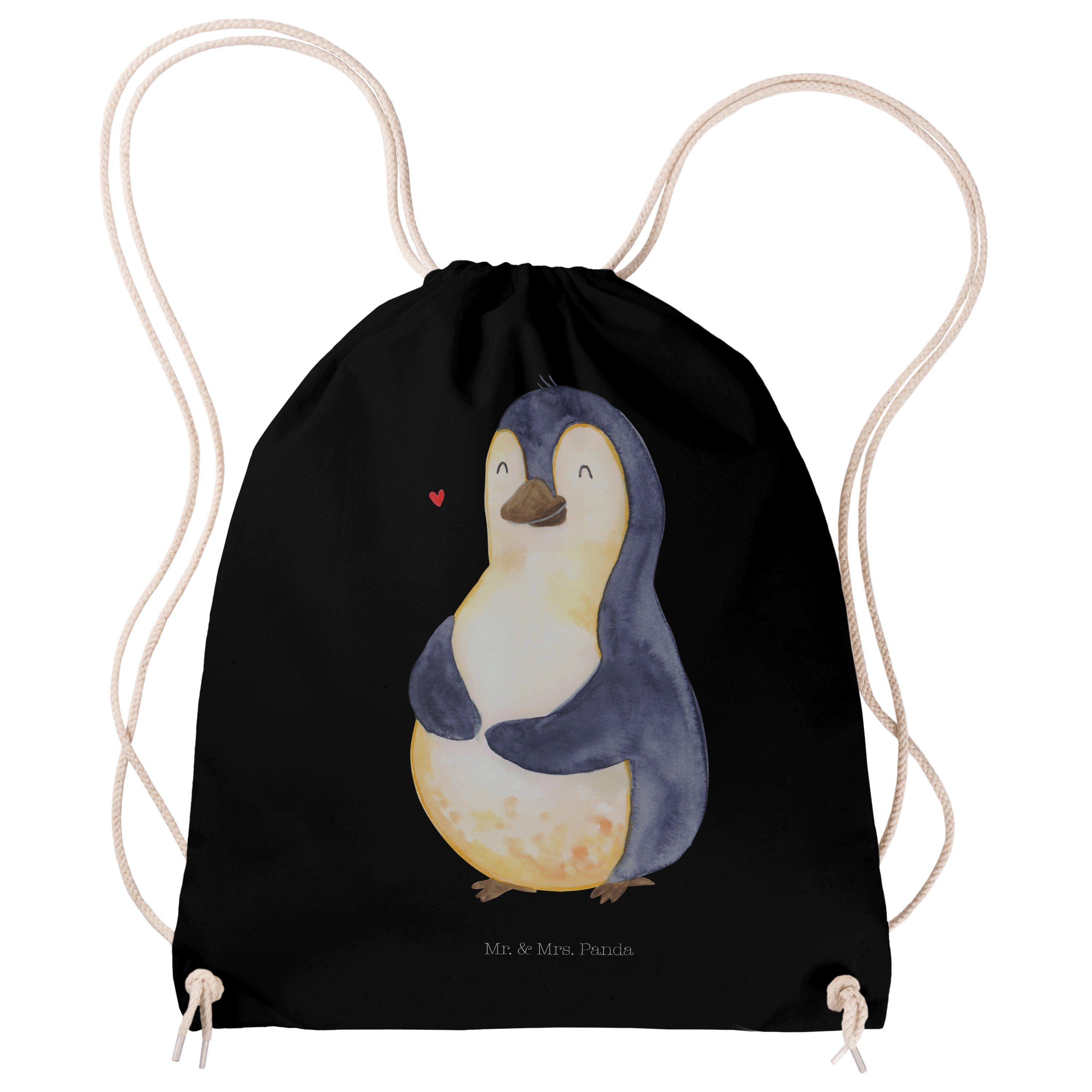 Damen Gepäck|Taschen & Rucksäcke Mr. & Mrs. Panda Sporttasche Pinguin Diät - Schwarz - kugelrund, Bierbauch, Gewicht, Bauch, foo
