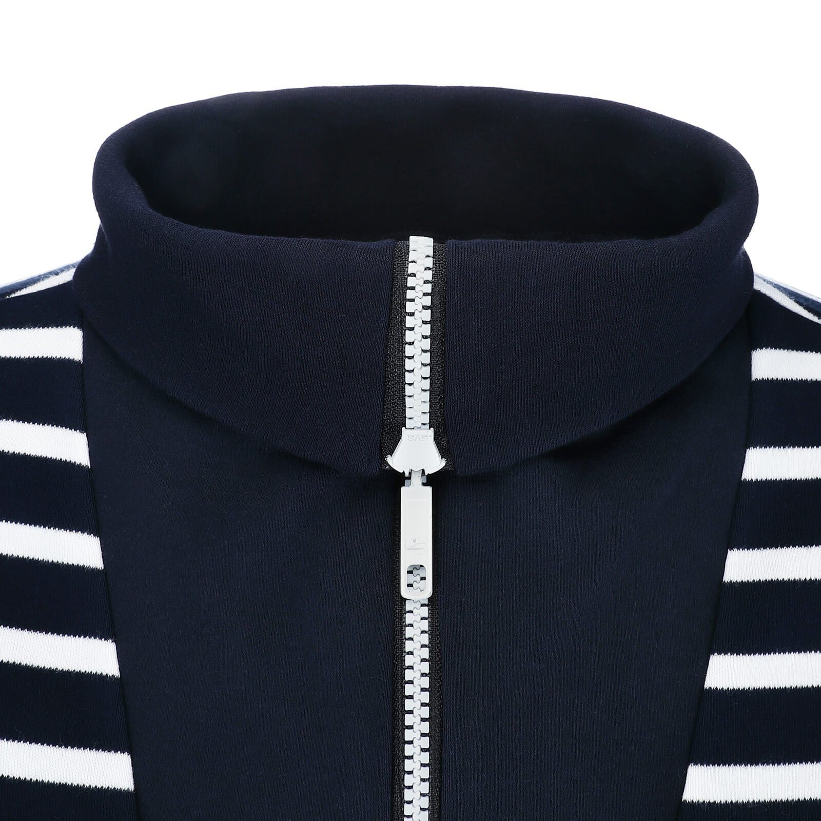 modAS Langarmshirt 22006 Damen Troyer-Shirt Maritim mit Streifen - Streifenshirt aus Baumwolle