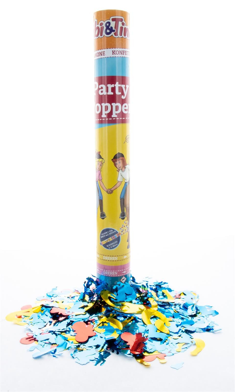 Party Factory Konfetti Bibi & Tina Party Popper 40 cm – bunt, ideal für Kindergeburtstage