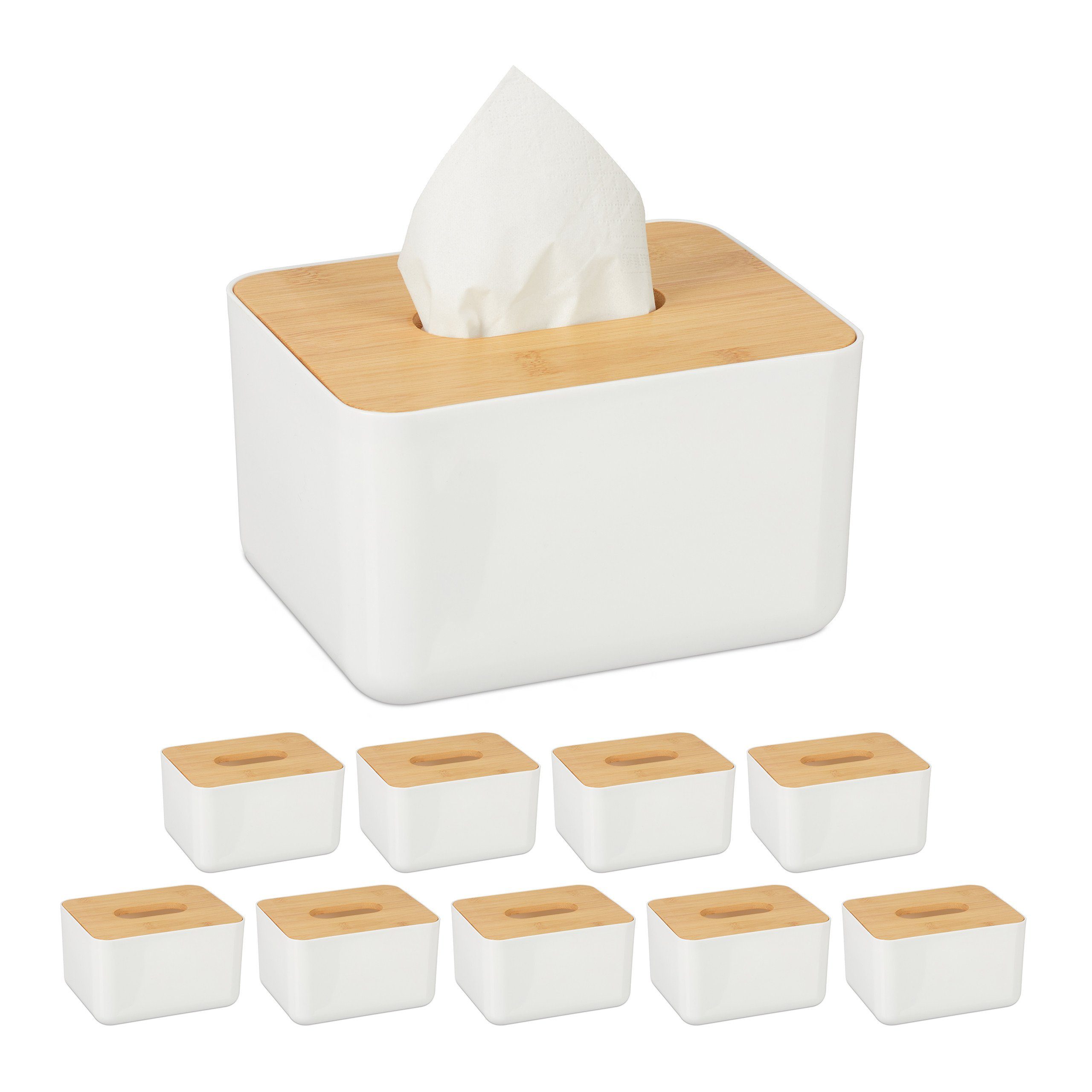 Badorganizer 10 x Tücherbox mit Deckel