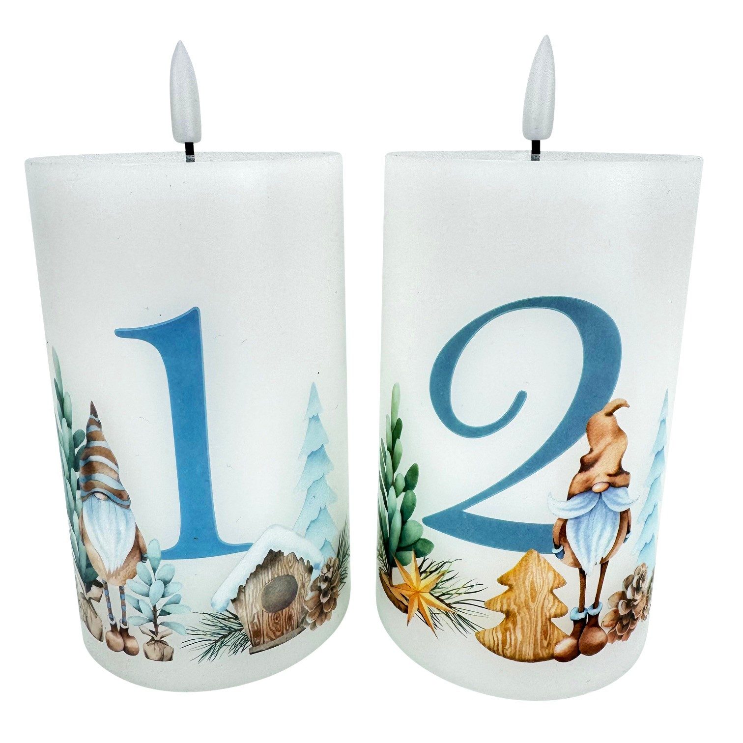 Online-Fuchs LED-Kerze 4 Adventskerzen im Set mit Zahlen und 6-Stunden Time günstig online kaufen