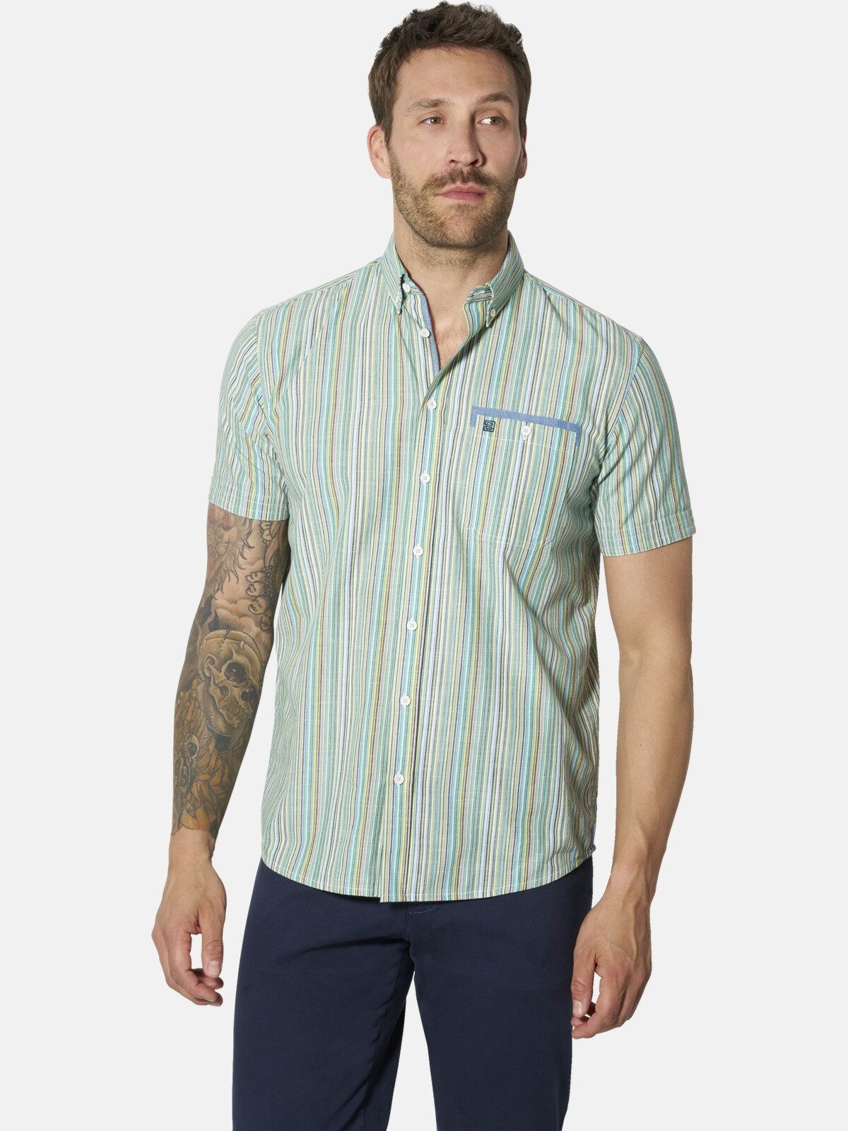 Babista Kurzarmhemd LINOLI mit dezentem Steifenmuster