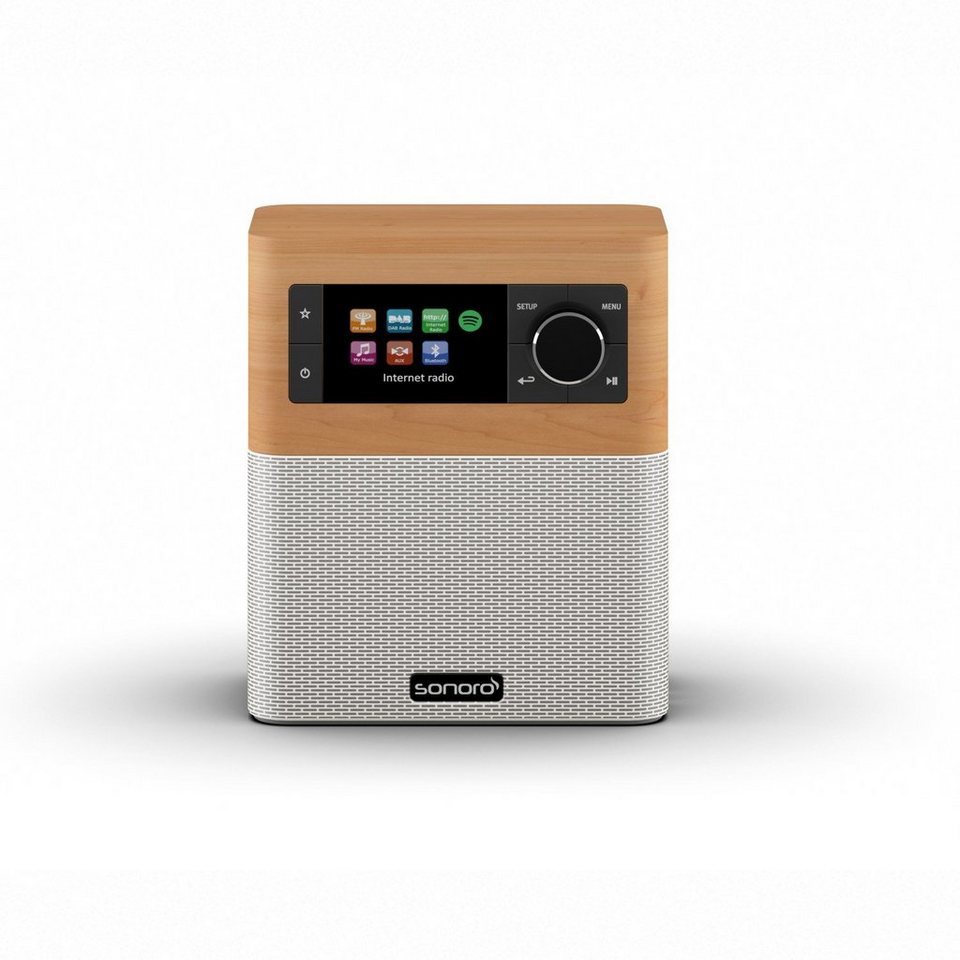 Sonoro Stream Ahorn Weiß Internet-Radio (Digitalradio (DAB), FM-Tuner,  Internetradio), Nochmals verbesserter Klang