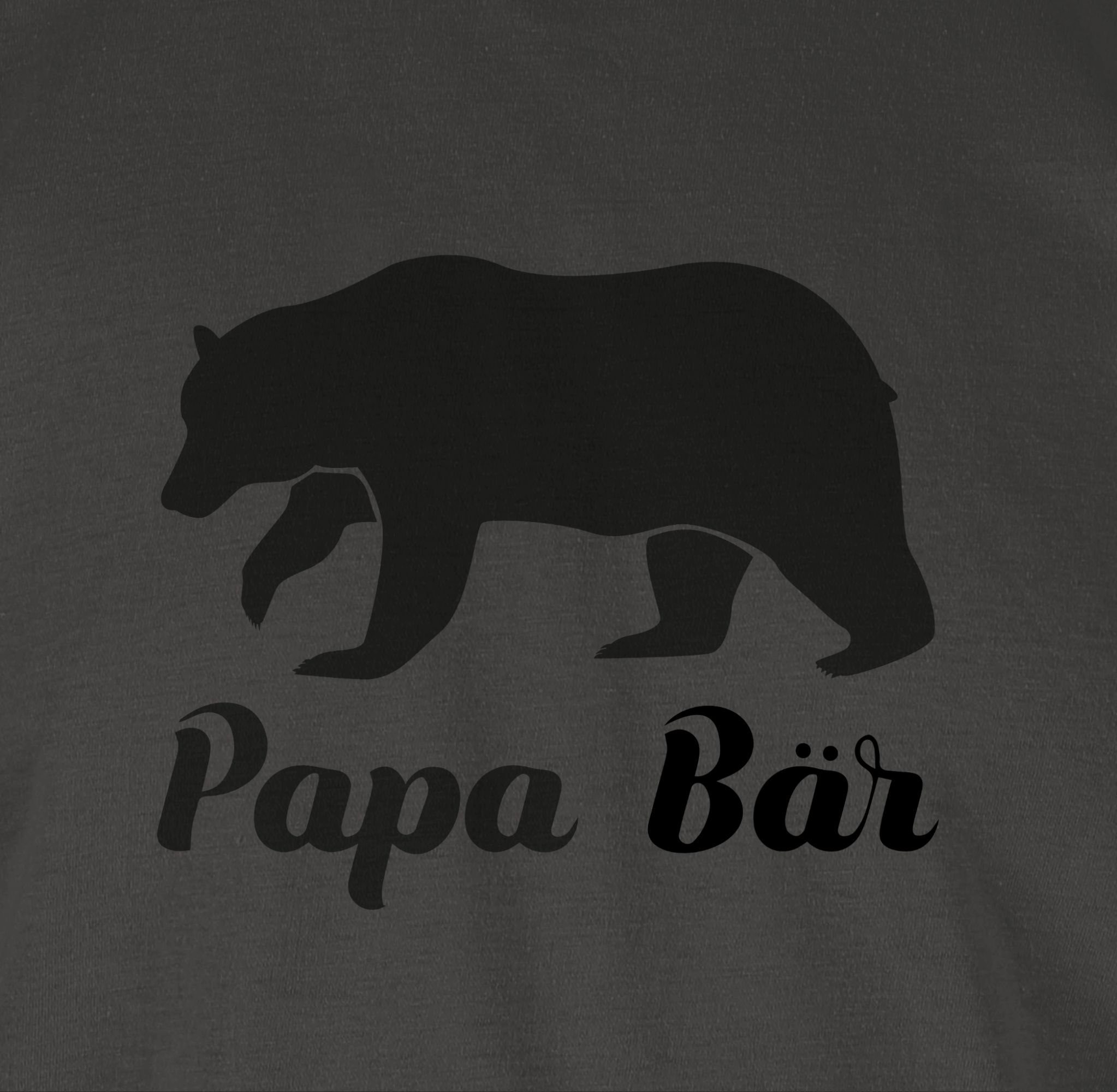 Dunkelgrau T-Shirt 1 Papa Vatertag Shirtracer Bär Papa für Geschenk
