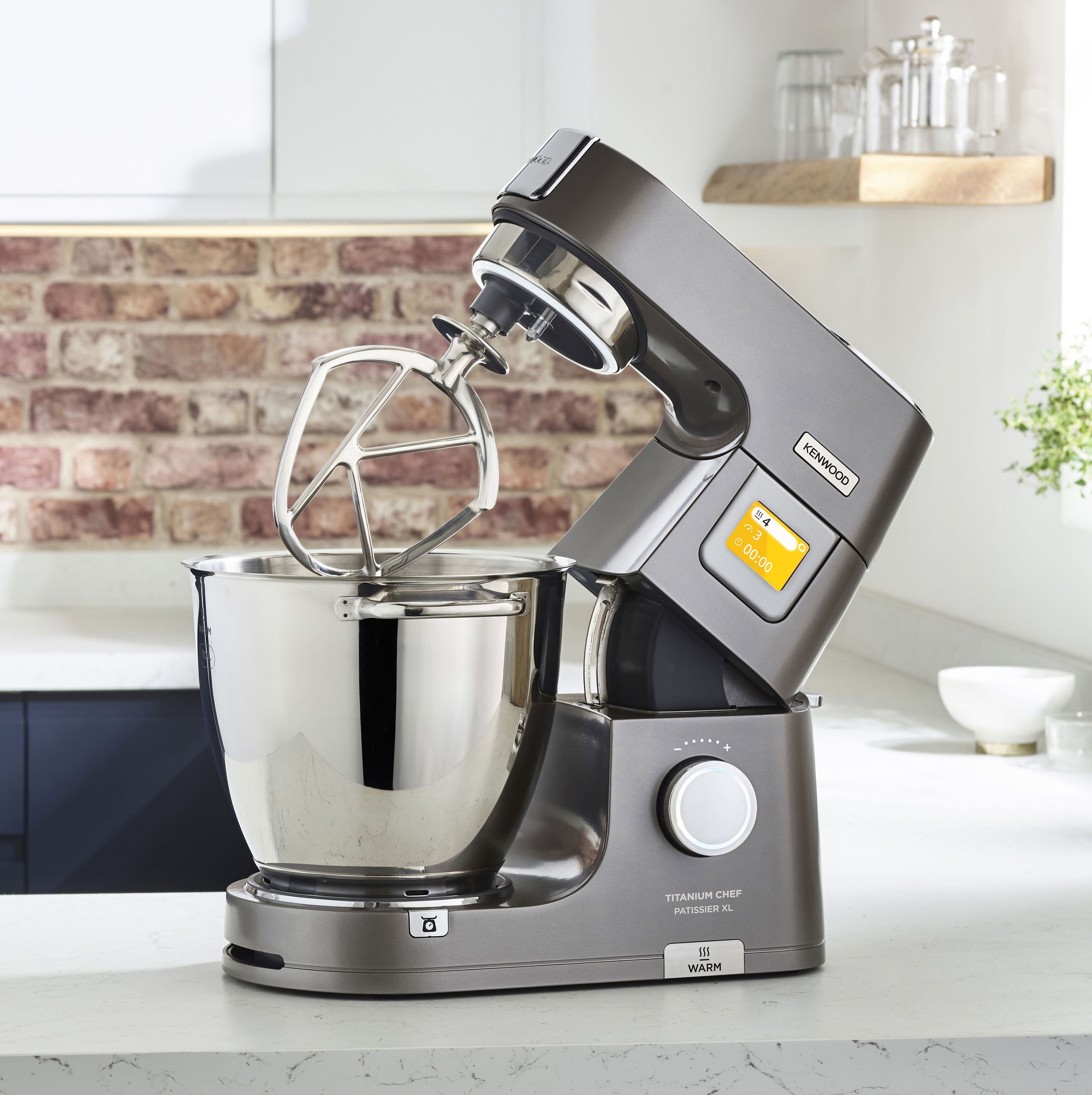 KENWOOD Küchenmaschine Titanium Schüssel, KWL90.594SI, l 7 XL Zubehör Patissier Schüssel, Chef zusätzliche Wärmefunktion, 1400 l umfangreiches 5 W, inkl