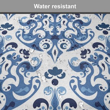 Abakuhaus Stuhlkissen Dekoratives wasserfestes Kissen mit Riemen für Küchensitze, Blau Indigo-viktorianischer Entwurf