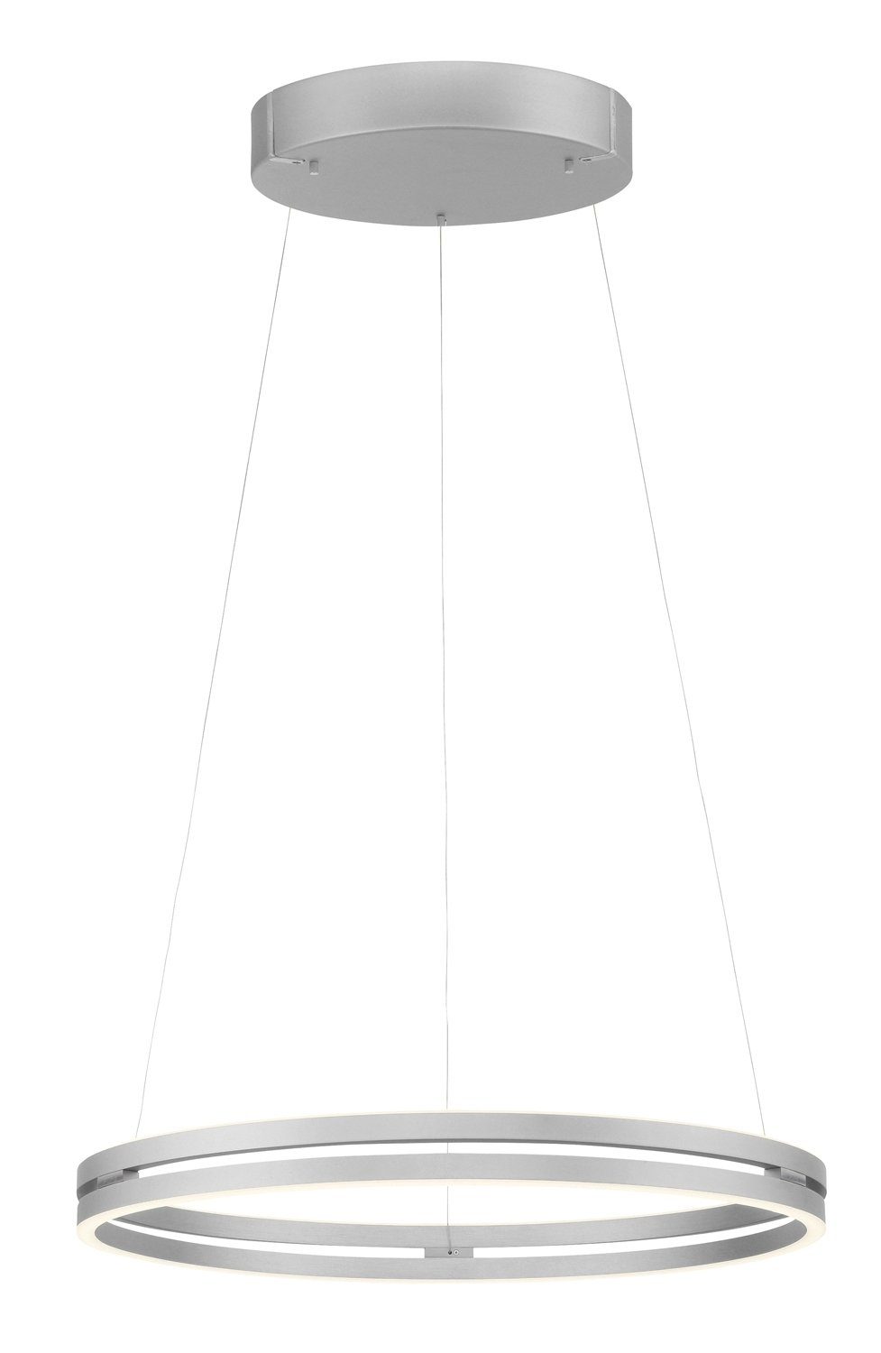 Paul Neuhaus LED Pendelleuchte PURE E-LOOP, Aluminium, Metall, H 350 cm, Memoryfunktion, LED fest integriert, Farbwechsler, Tageslichtweiß, Neutralweiß, Warmweiß, dimmbar, Hängeleuchte, Hängelampe, mit Fernbedienung