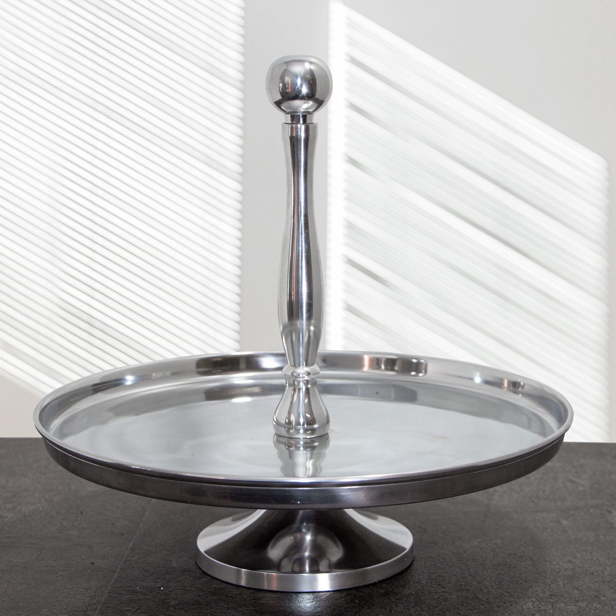 Antikas Wanddekoobjekt Etagere, 1 Etage, Rund, Aluminium, Tablett, Chabby Chic