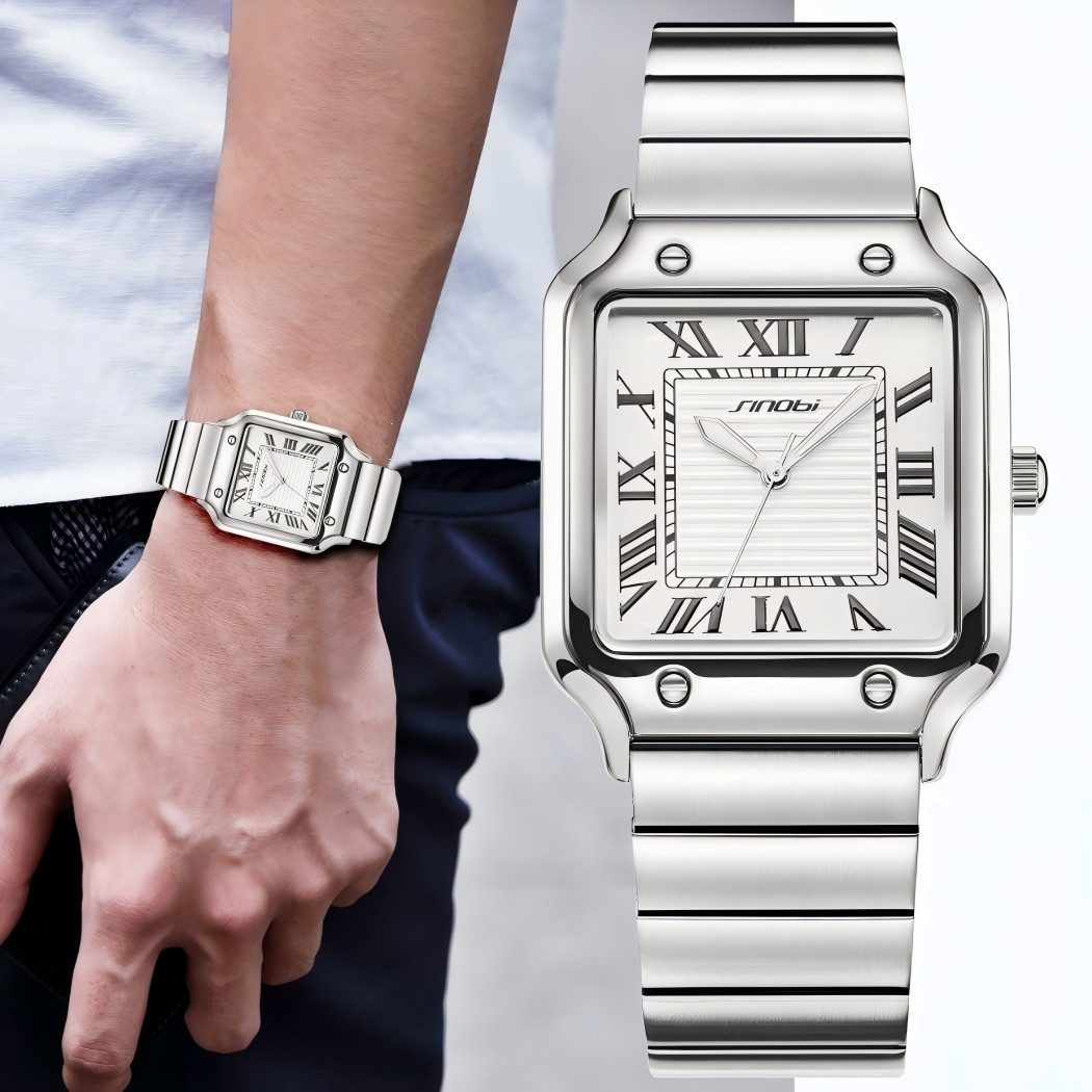 ibettertec Quarzuhr Quarzuhr, Armbanduhr Edelstahl Herren Uhr, Multifunktionsuhr Herrenuhr, (Multifunktionsuhr Armbanduhr, Edelstahl Armbanduhr, Chronograph Herrenuhr, Herrenuhr), Edelstahlarmband, Geschenkebox, inkl Armbandkürzer & Etui