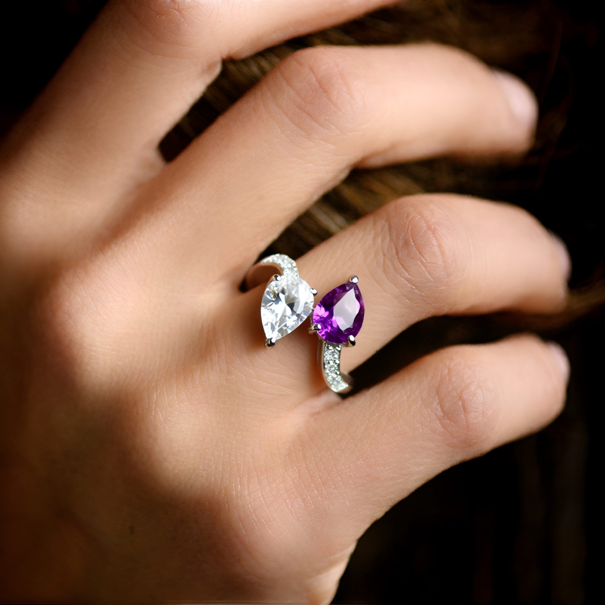 Cavill Silberring Cavill moderner Silberring mit 2,798 ct Topas Amethyst Zi günstig online kaufen