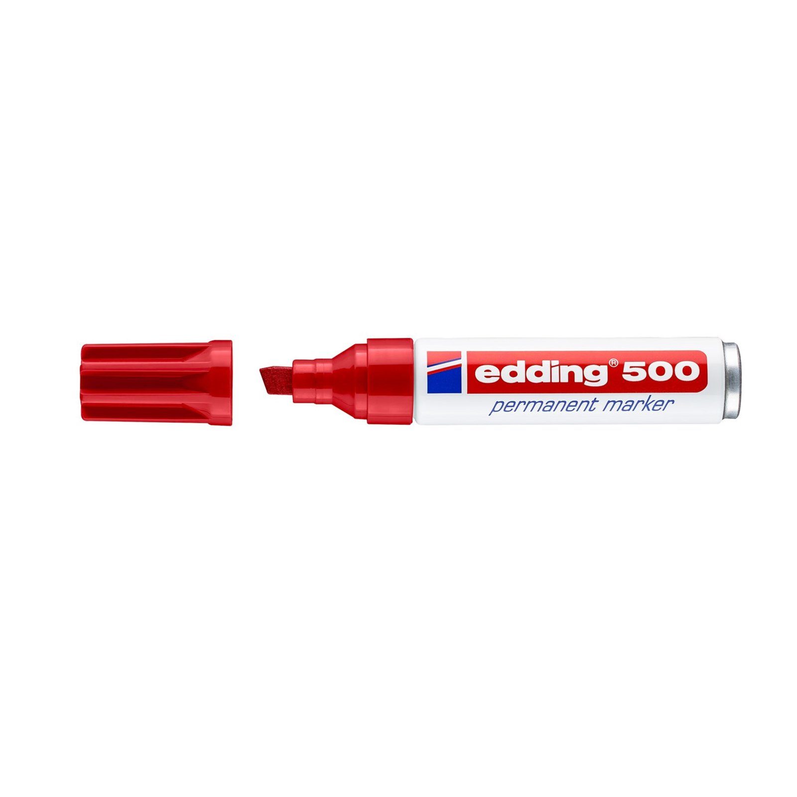 edding Permanentmarker Permanent-Marker 2-7 mm edding 500, (Stück, 1-tlg), Filzstift wasserfest Rot