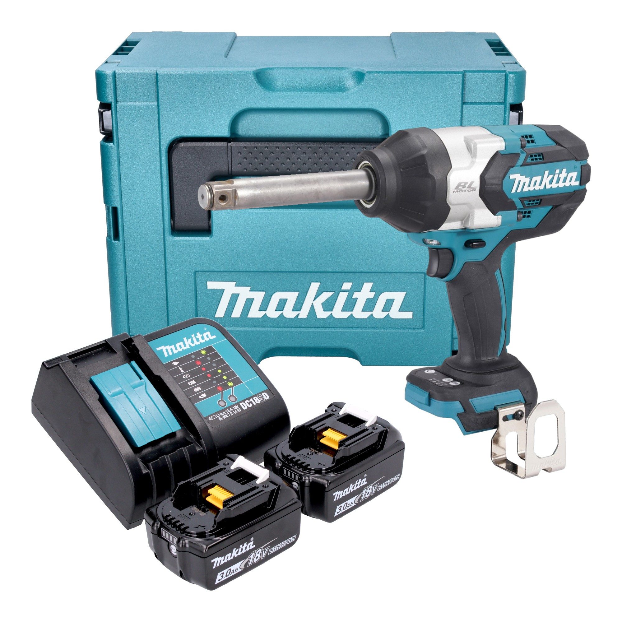 Makita Akku-Schlagschrauber DTW 1005 SFJ Akku Schlagschrauber 18 V 1360 Nm 3/4" Brushless + 2x