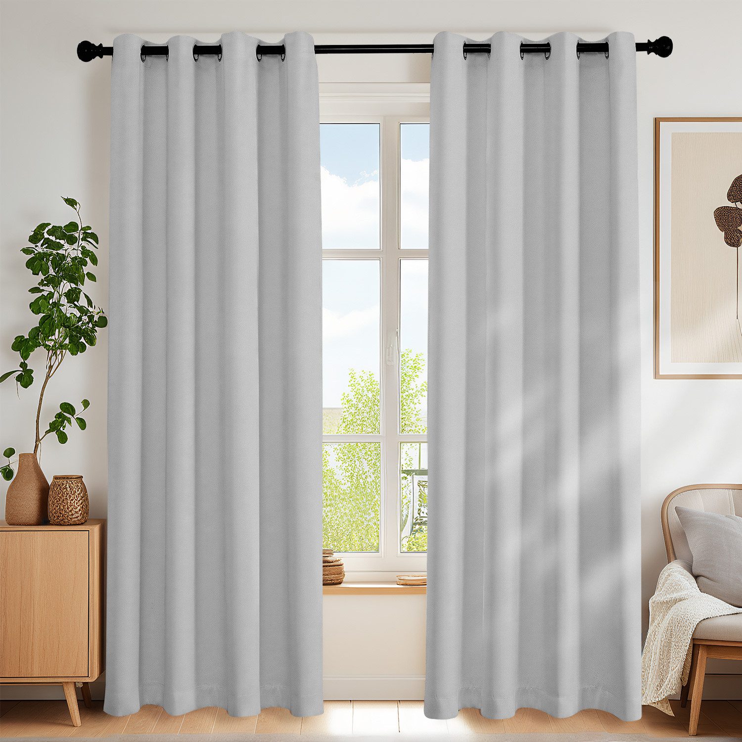 Simloveve Verdunkelungsvorhang 2er-Set Gardinen Blickdichte Thermo günstig online kaufen