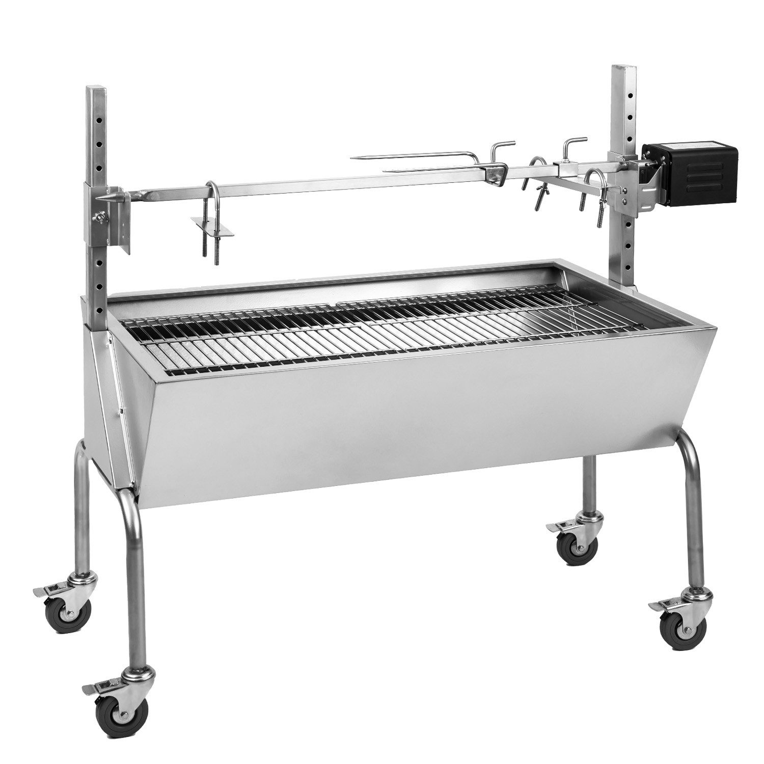 ONECONCEPT Holzkohlegrill Sauenland, Set, Außenküche Grill Outdoor, Grillspieß mit Motor Grill Drehspieß mit Motor Spanferkel Grill