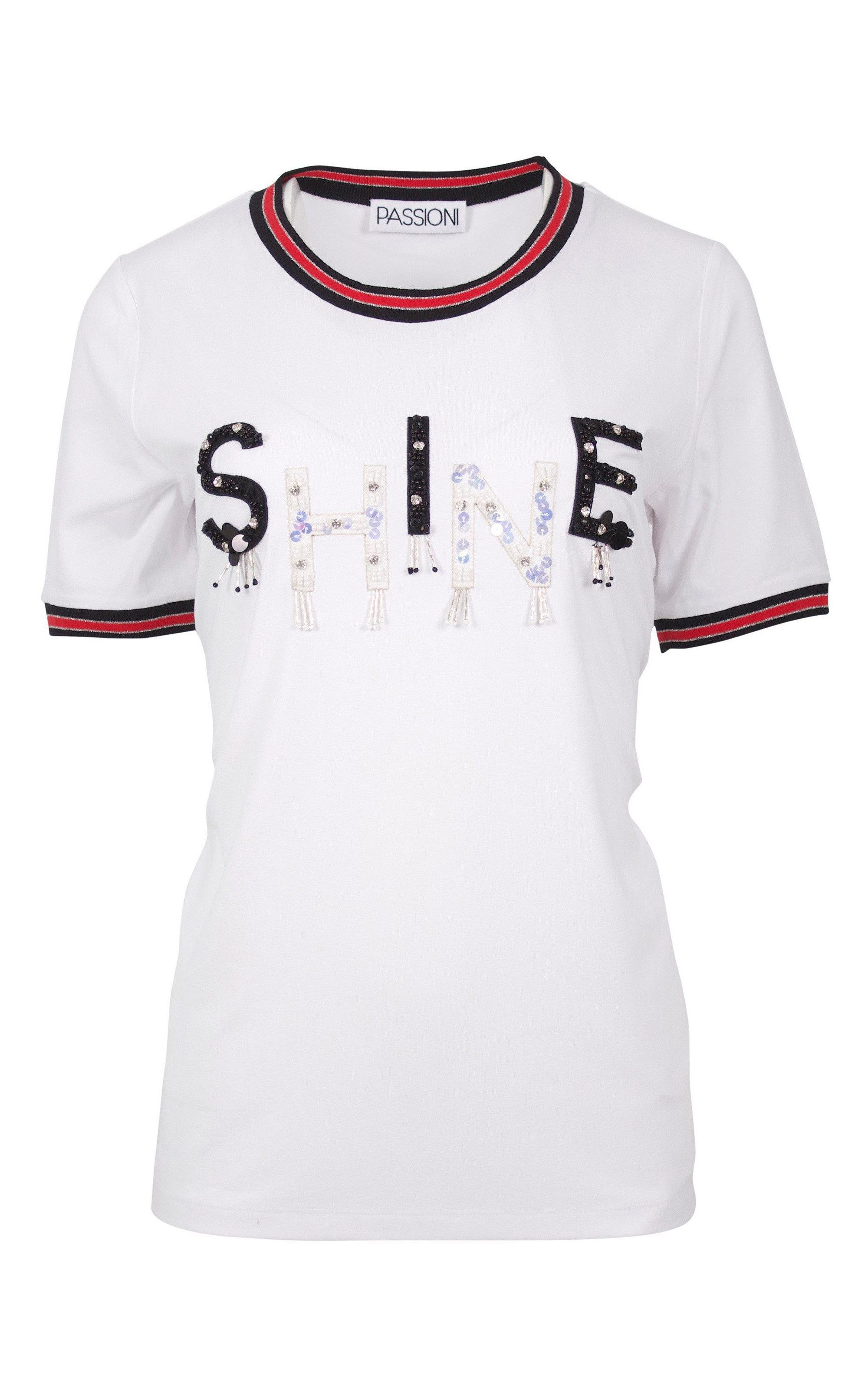 Passioni T-Shirt Print Shirt in Weiß, günstig online kaufen