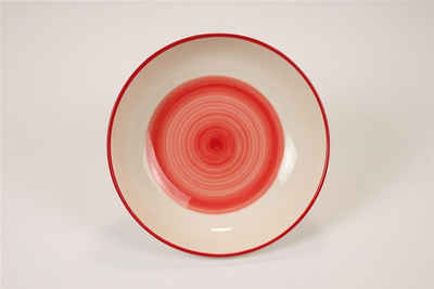 Furni24 Salatschüssel Salatschüssel, rotes Muster