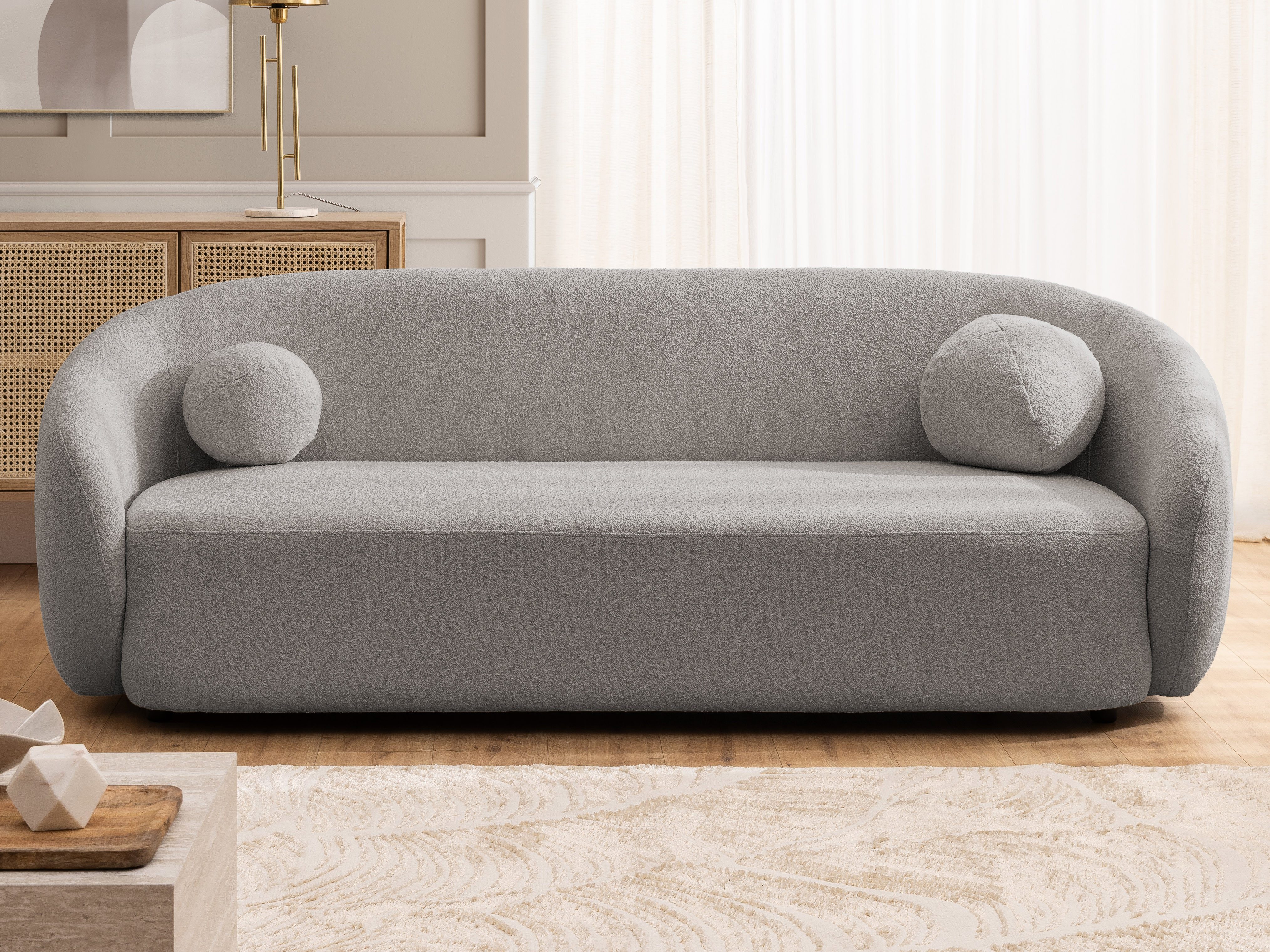 S-Style Möbel 3-Sitzer Sofa Roundi Bouclé günstig online kaufen