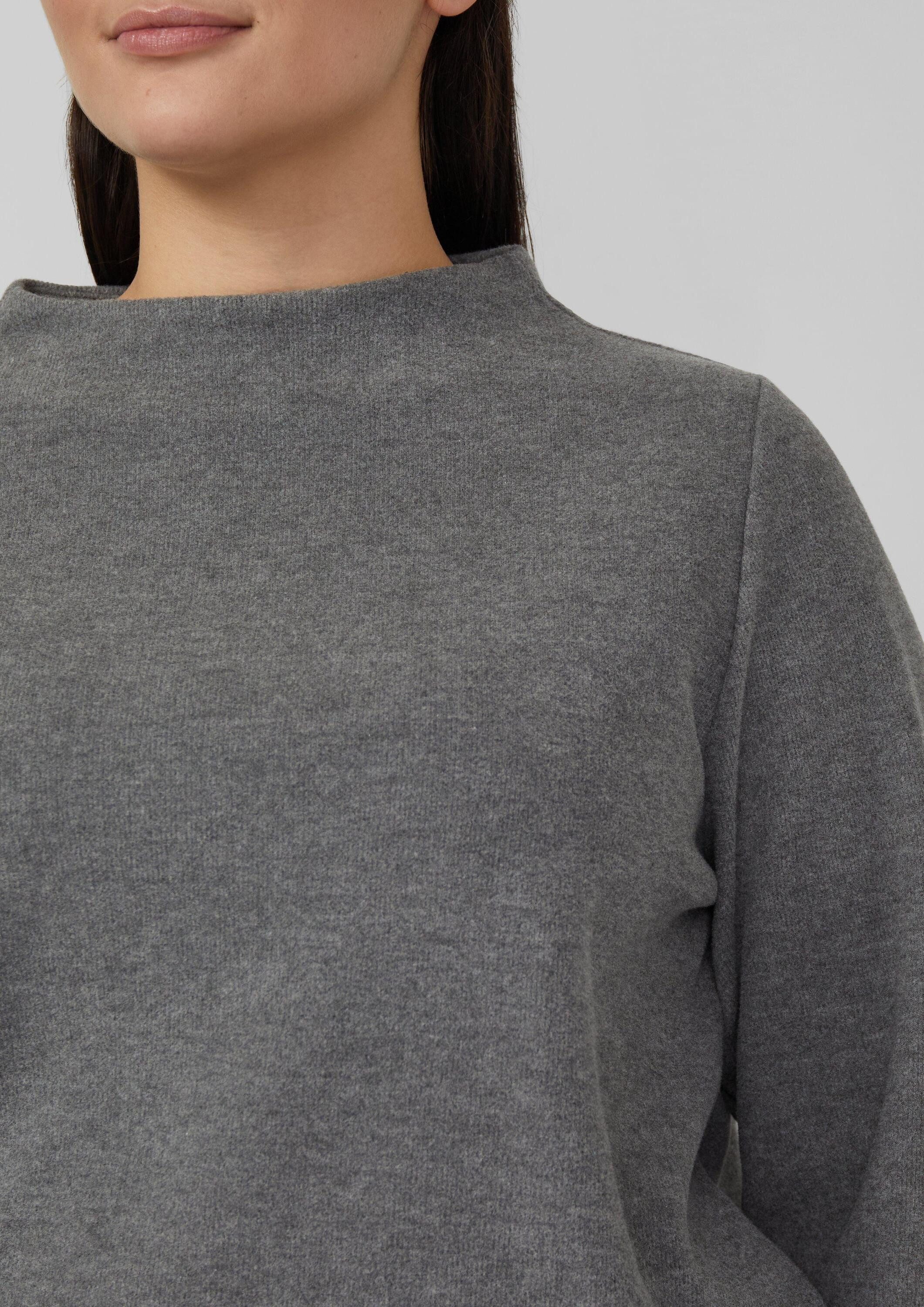 s.Oliver Sweatshirt Sweatshirt Weiches Sweatshirt mit Stehkragen