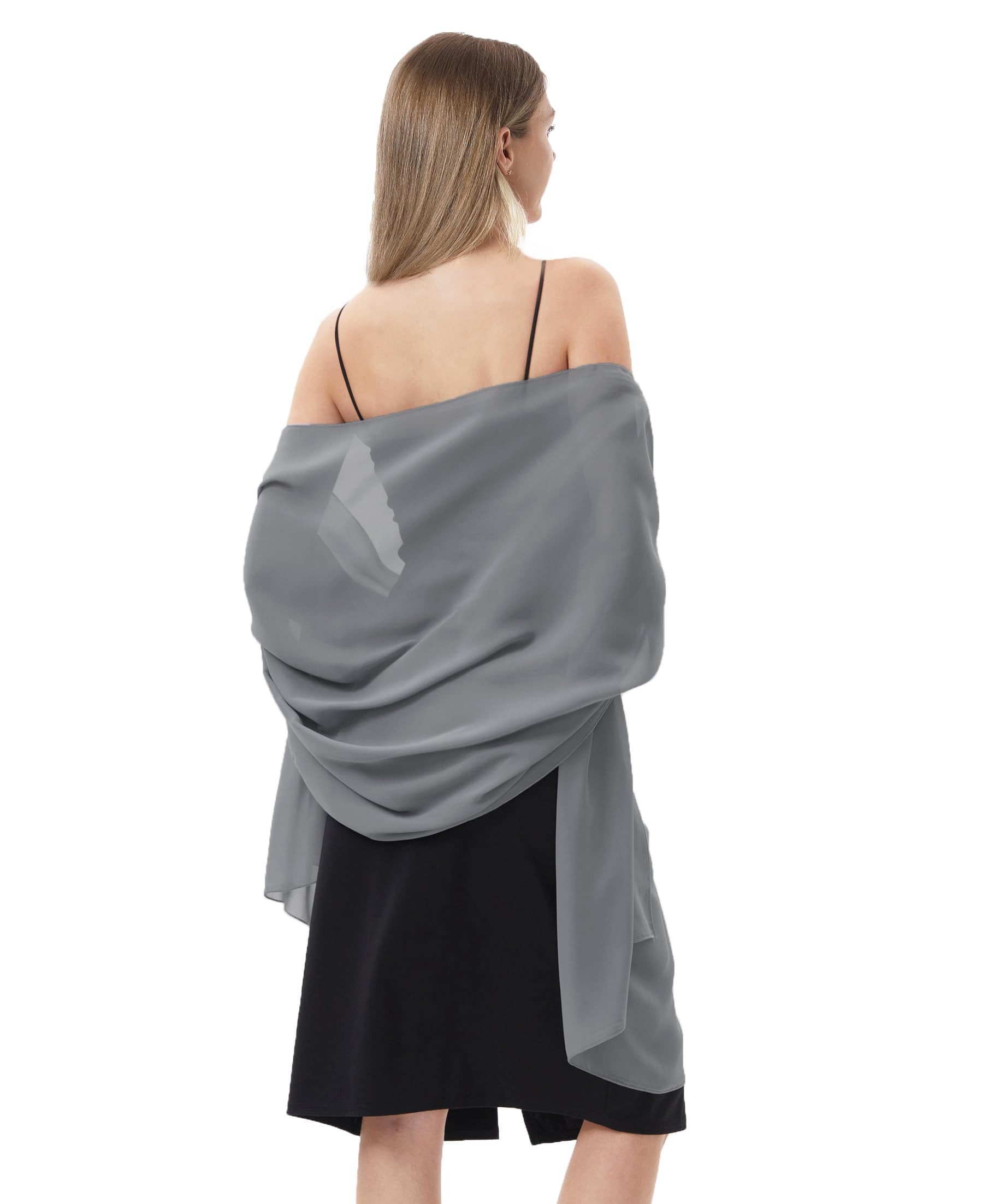 Zaewry Modeschal Damen Schal – Elegante leichte Stola, weich fließend, (1-St), ideal für Abendkleid, Hochzeit & festliche Anlässe