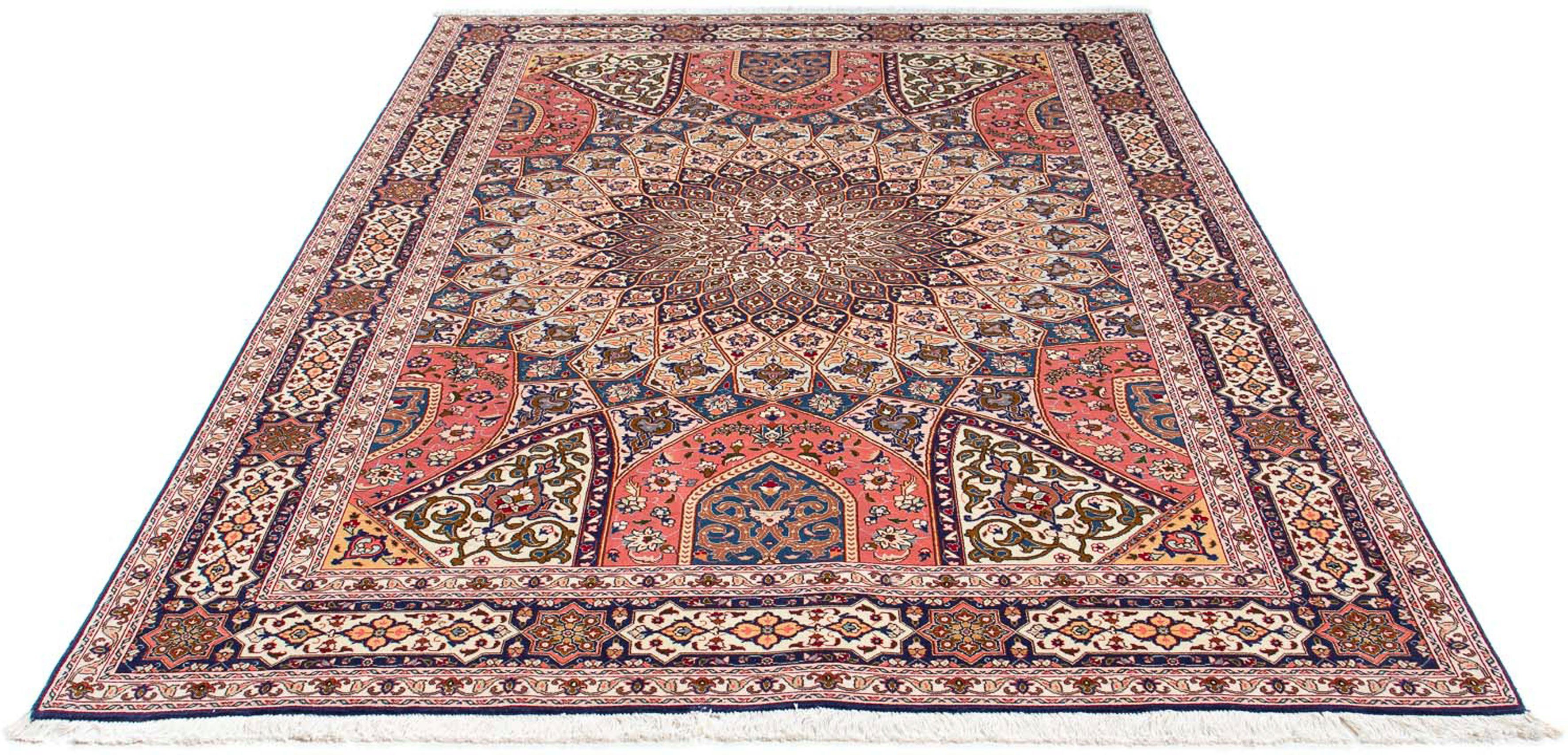 Orientteppich Perser - Täbriz - Royal - 250 x 168 cm - mehrfarbig, morgenland, rechteckig, Höhe: 7 mm, Wohnzimmer, Handgeknüpft, Einzelstück mit Zertifikat