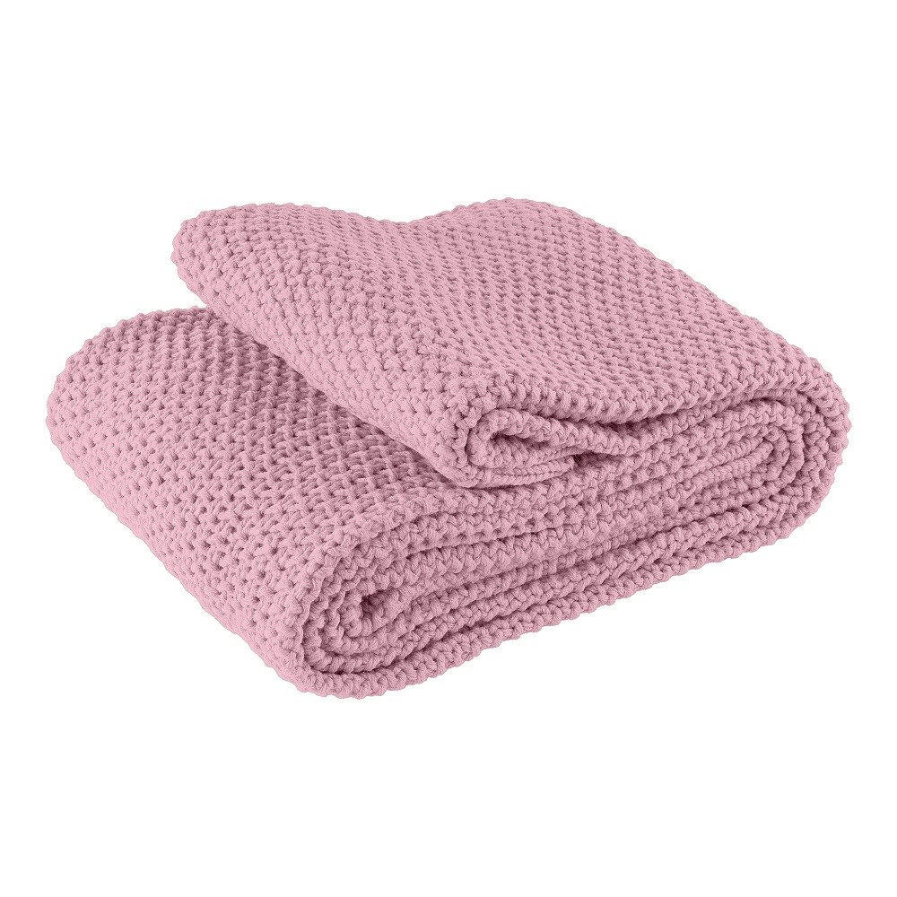 Wohndecke Strick, wometo, OEKO-TEX®, Kuscheldecke mit edlem & schlichtem Strickmuster