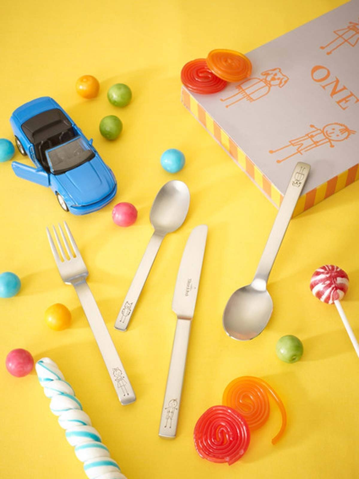 Villeroy & Boch Kinderbesteck One Kinderbesteck 4er Set (4-tlg), Edelstahl, Spülmaschinenfest
