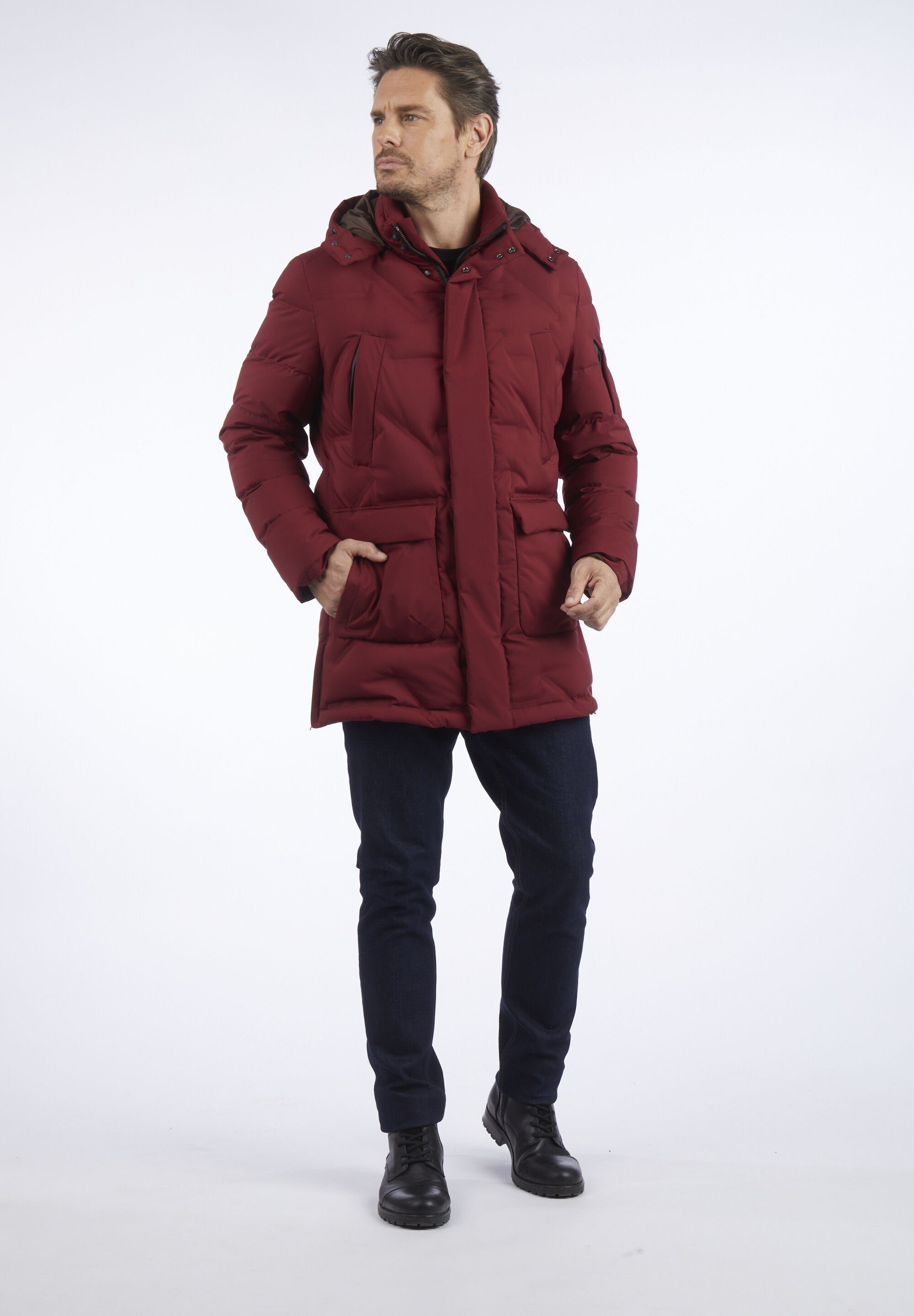 HECHTER PARIS Winterjacke REAL DOWN mit Kapuze