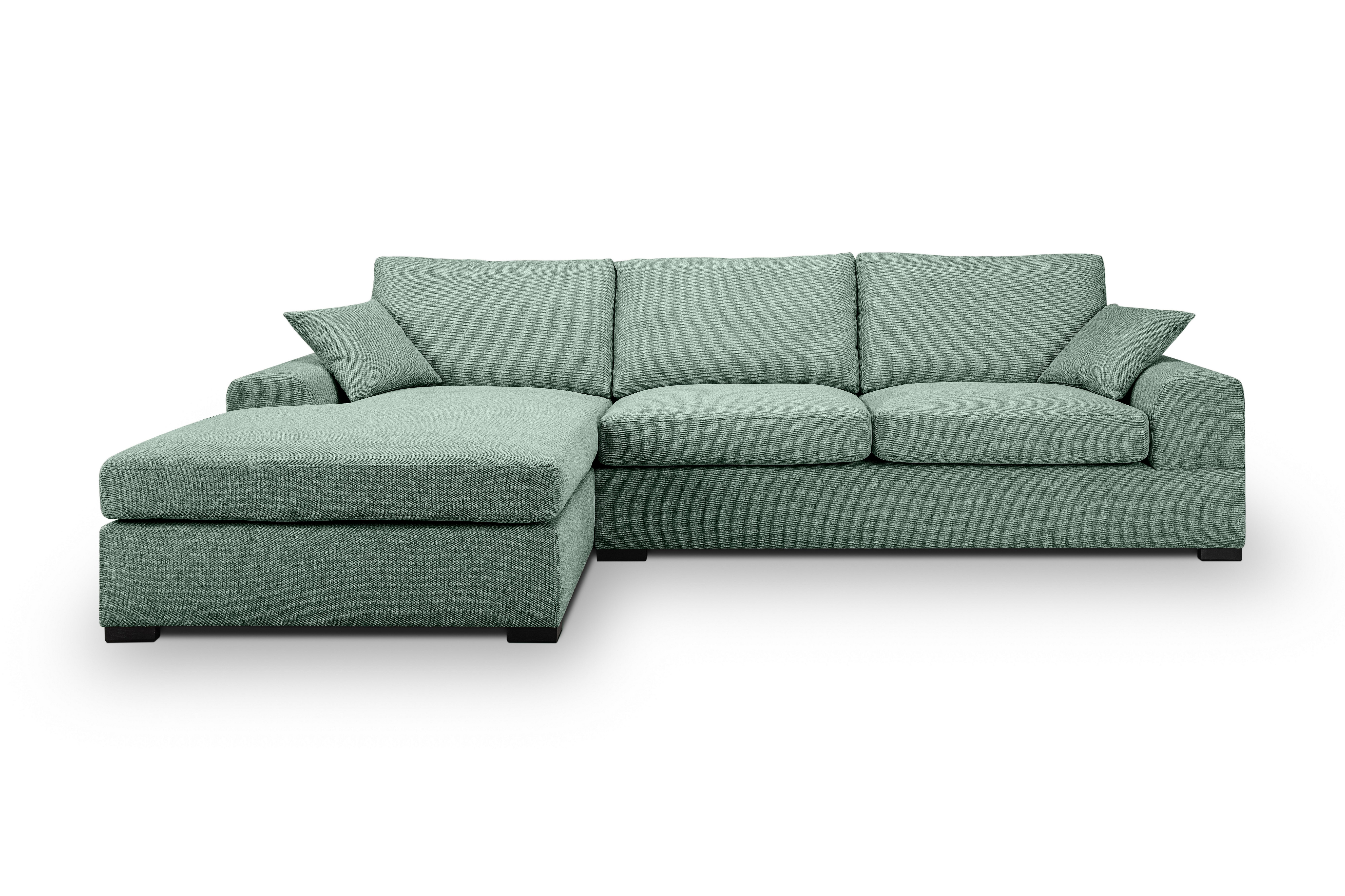 furnling Ecksofa Velia, inkl. Zierkissen 2 Teile, gemütliches Sofa in L-Form mit Strukturstoff, Breite 308 cm