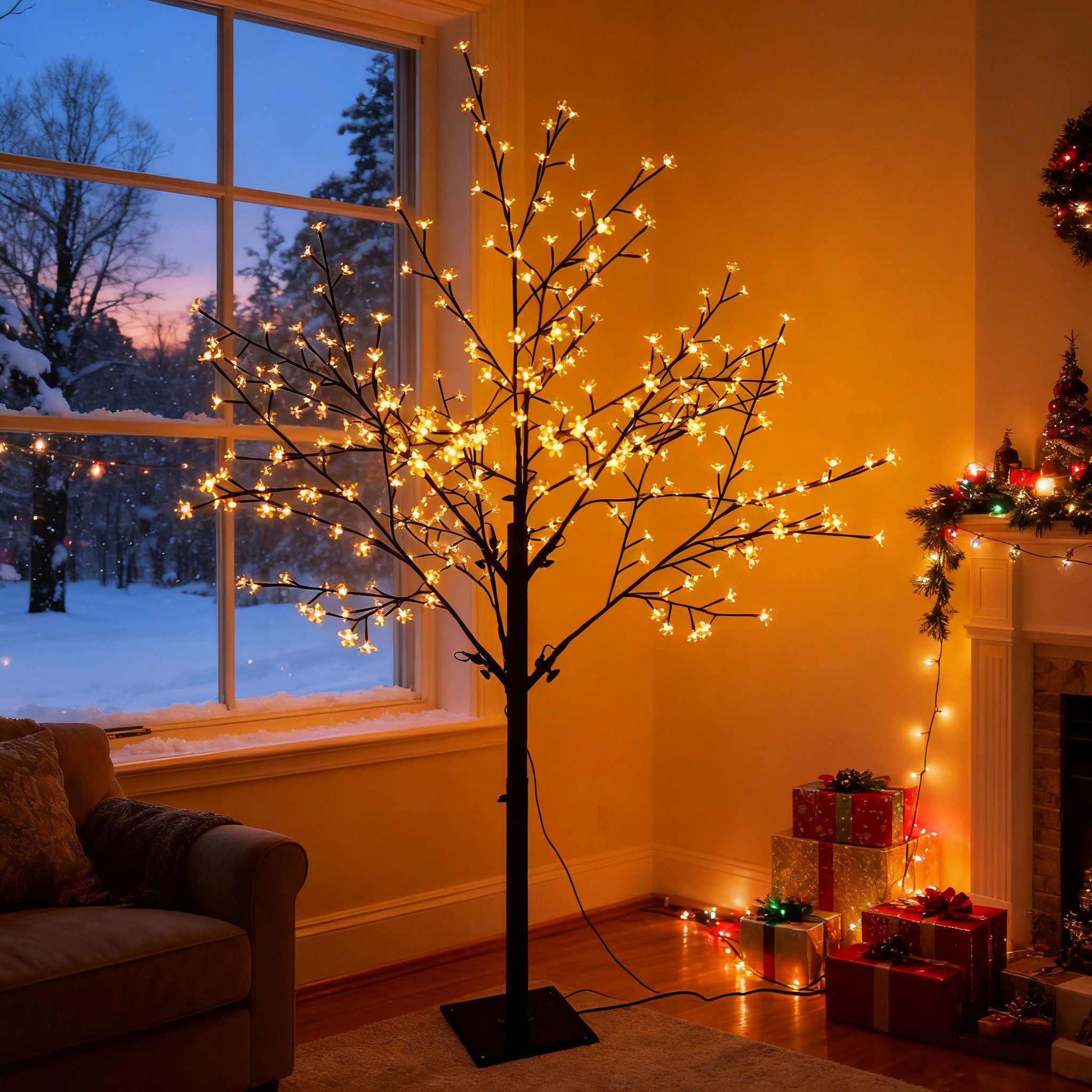 CCLIFE LED Baum Led Lichterbaum Indoor Weihnachtsbaum, Kirschblütenbaum Lic günstig online kaufen