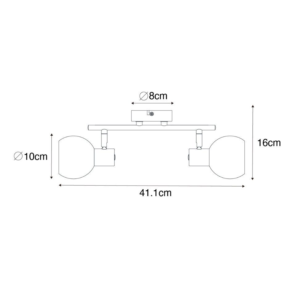 Qazqa LED Aufbaustrahler Vidro, ohne Leuchtmittel, Warmweiß, QAZQA Aufbau­spot, e14, Rosa, Stahl, Art Deco