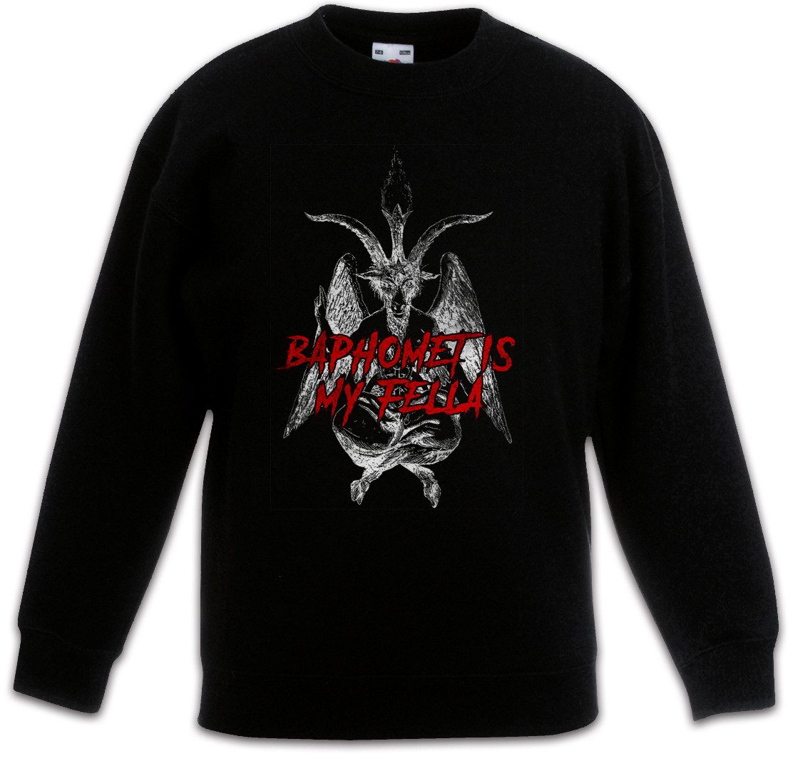 Sweatshirt Baphomet Is My Fella Kinderpullover Aleister Pentagram Religion 666