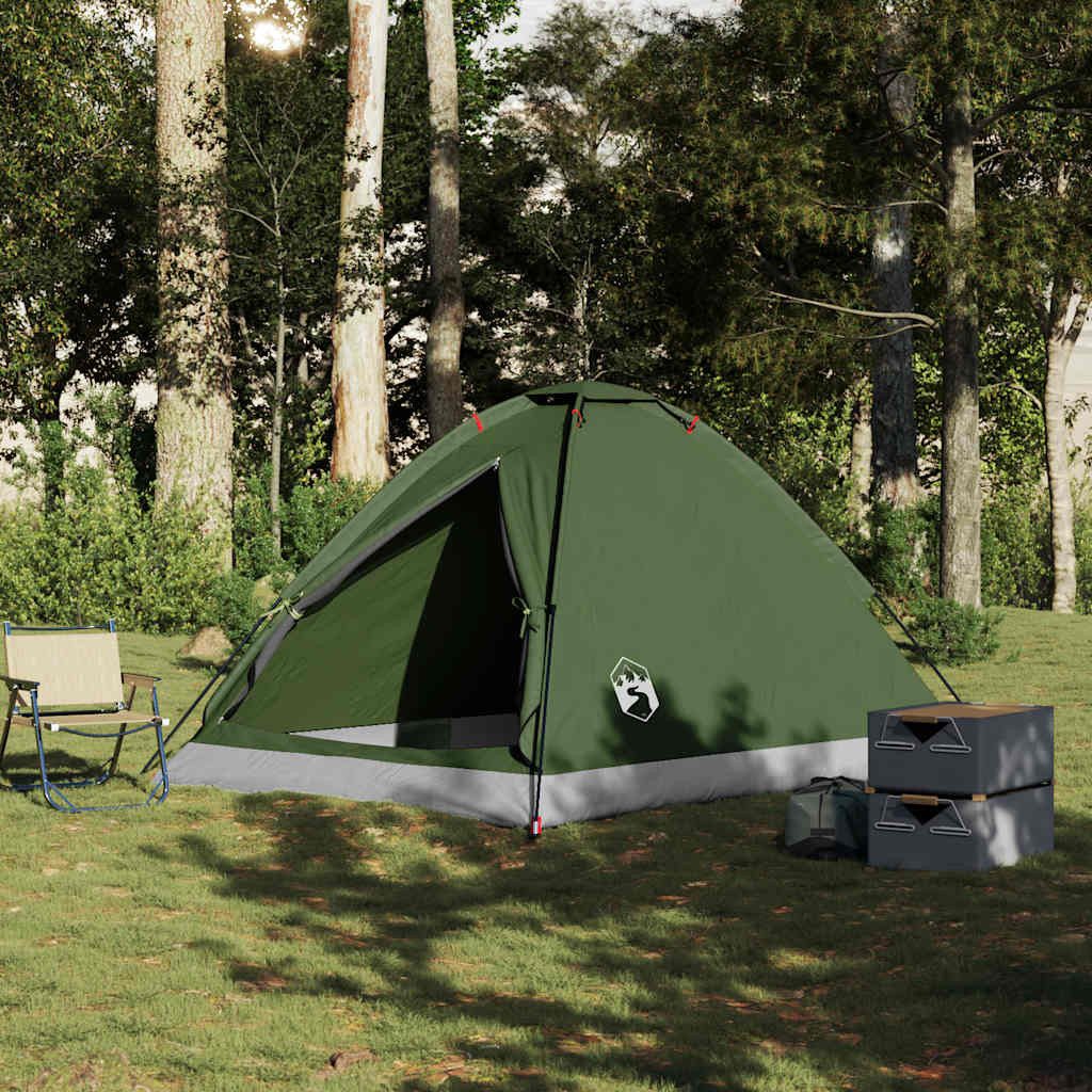 vidaXL Kuppelzelt Kuppel-Campingzelt 4 Personen Olivgrün Wasserdicht, Personen: 4 (1 tlg)