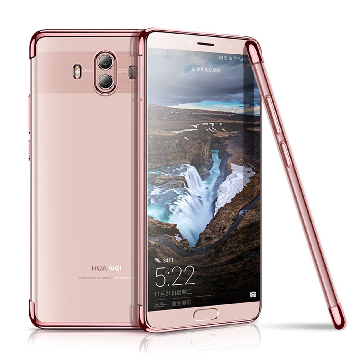 König Design Handyhülle Huawei Mate 10, Huawei Mate 10 Handyhülle Bumper Backcover Rosa