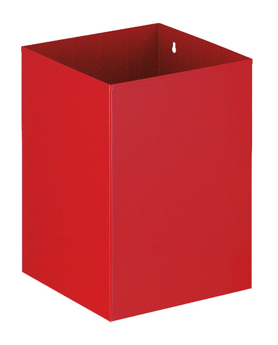 PROREGAL® Papierkorb Viereckiger Papierkorb zur optionalen Wandmontage,  21 L, Rot
