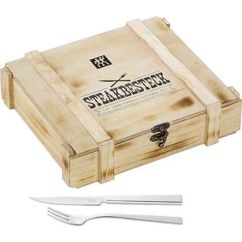 Zwilling Besteck-Set Steak Grillbesteck 18/10 Edelstahl 12-tlg (12-tlg), 6, 6 Personen, Edelstahl, Style: modern, Wellenschliff